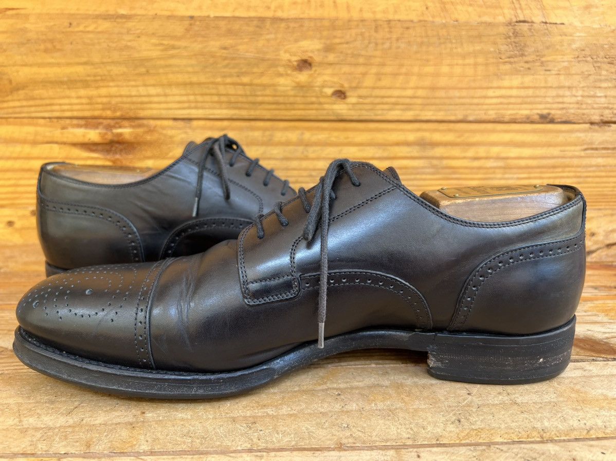 Gucci Gucci Black Leather Lace-up Perforated Cap Toe Dress Shoes Size US 8 / EU 41 - 7 Thumbnail