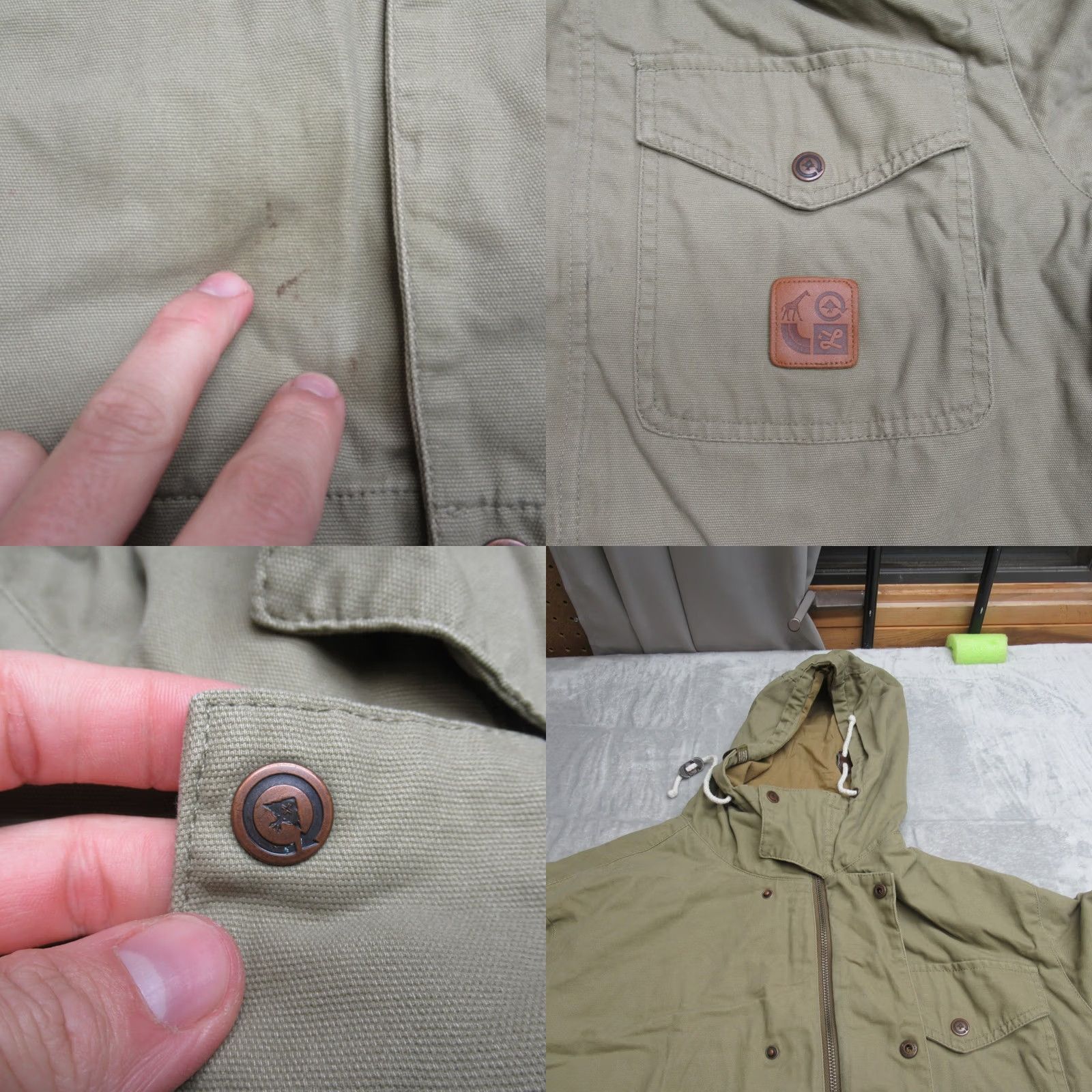 Vintage LRG Mens Large Beige Fleece Hoodie Jacket - Urban Casual Size US L / EU 52-54 / 3 - 8 Thumbnail