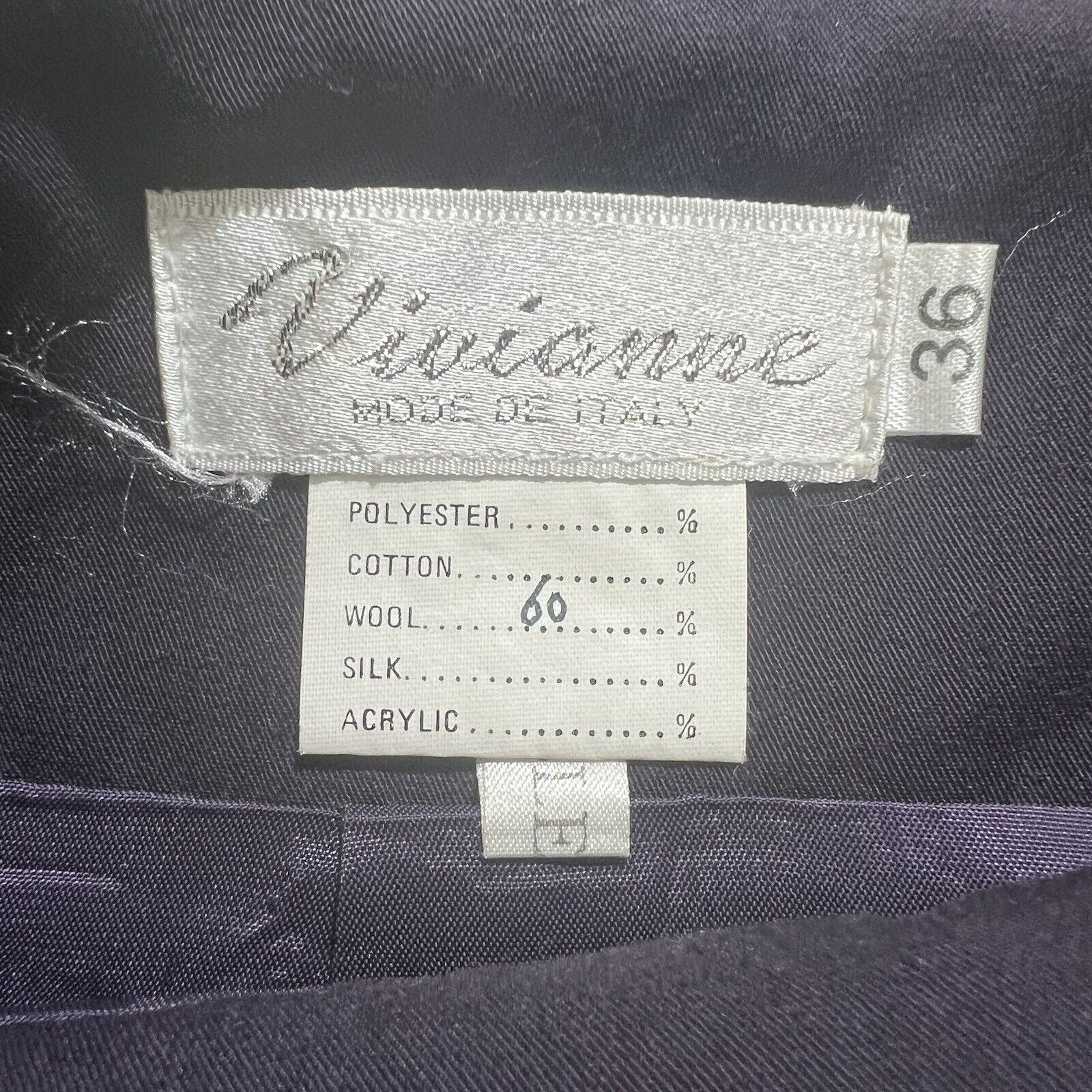 Vintage Vivianne 36 Wool Straight/Pencil Flared Career Skirt Purple Size 28" / US 6 / IT 42 - 5 Thumbnail