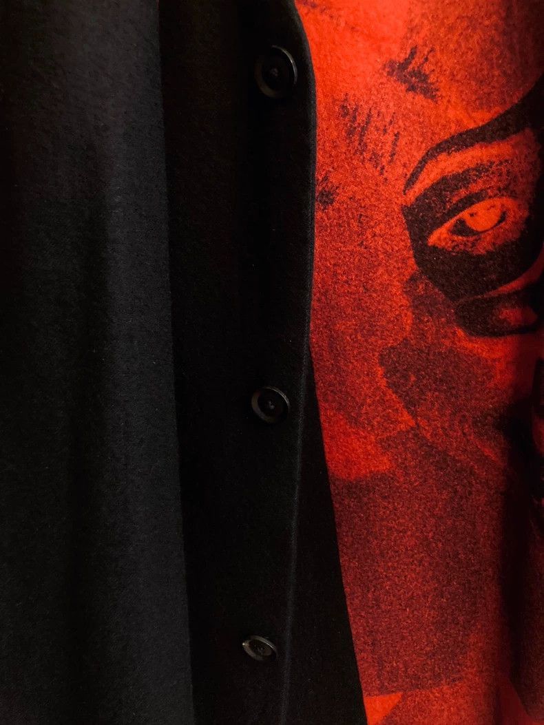 Yohji Yamamoto Yohji Yamamoto Pour Homme 18aw Red and black scarf collar P Size US S / EU 44-46 / 1 - 6 Thumbnail