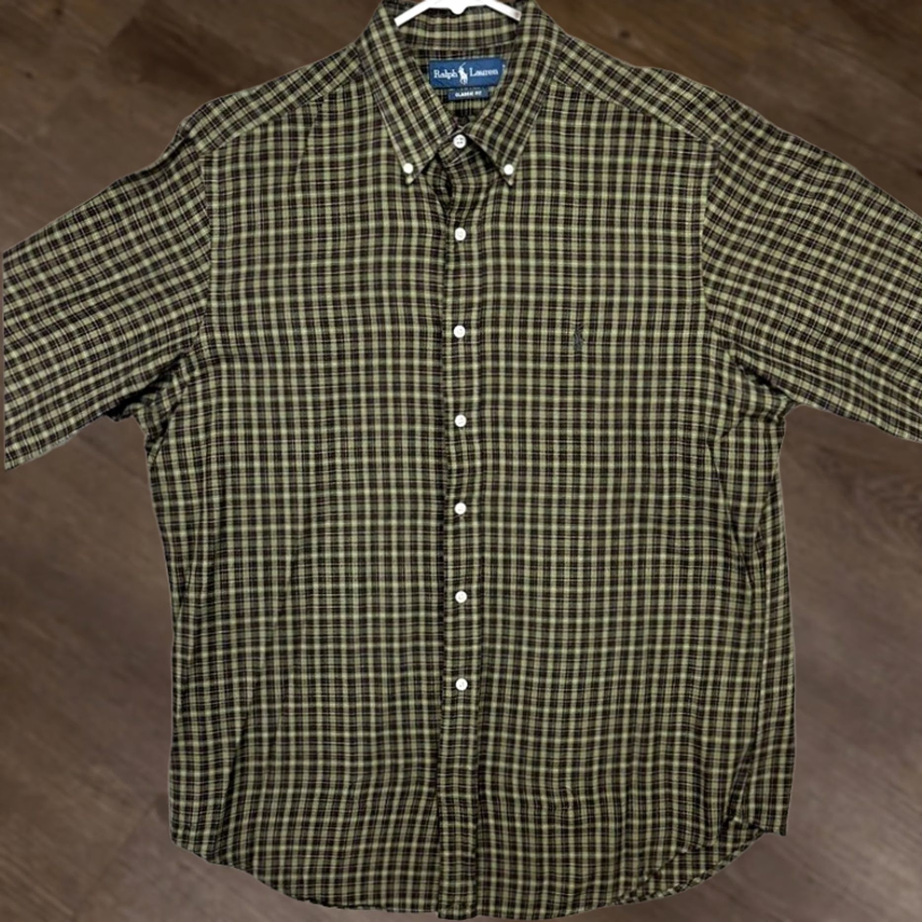 Ralph Lauren Ralph Lauren Shirt Mens Large Green Plaid Classic Fit Button-Down Cotton Pony Size US L / EU 52-54 / 3 - 1 Thumbnail