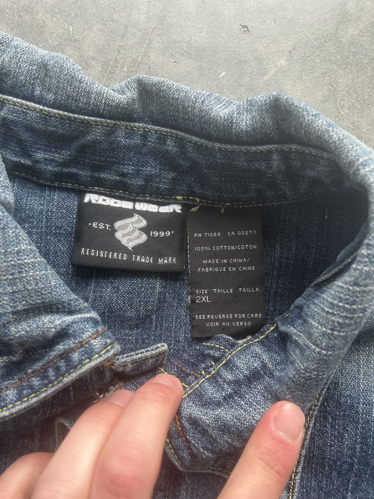 Rocawear × Vintage Vintage Y2K Rocawear Denim Jacket Oversized Fit Size US XXL / EU 58 / 5 - 5 Thumbnail