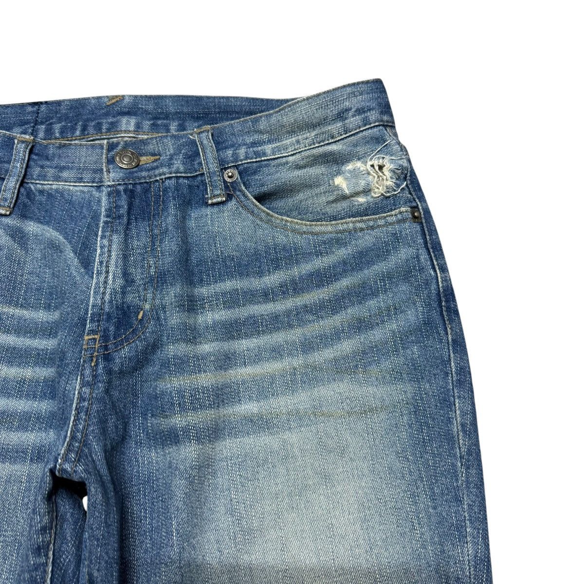 PPFM PPFM Repaired Denim Flare Jeans Size US 30 / EU 46 - 5 Thumbnail