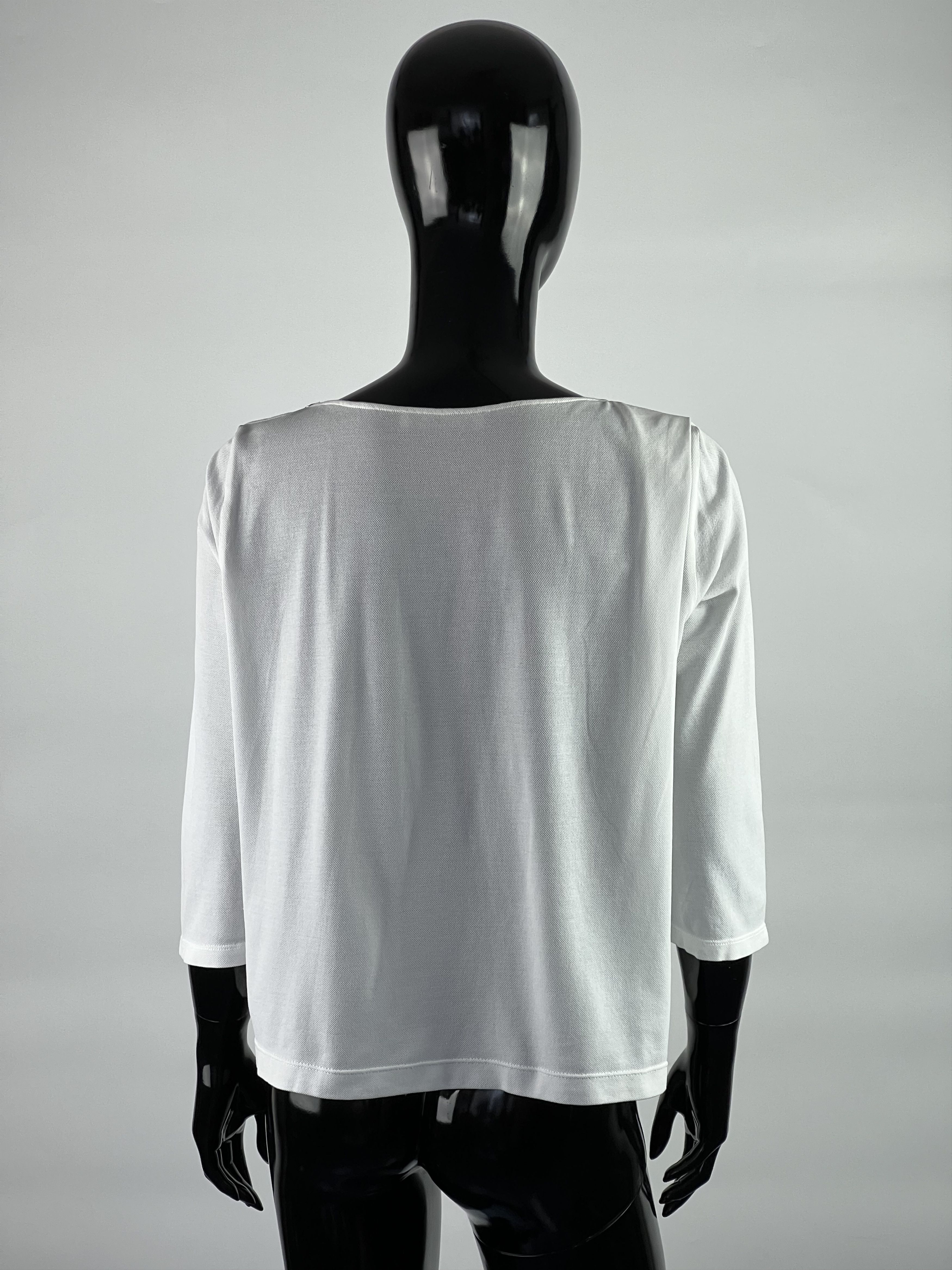 Fabiana Filippi Fabiana Filippi White Cotton Top Size IT44 Size M / US 6-8 / IT 42-44 - 3 Thumbnail