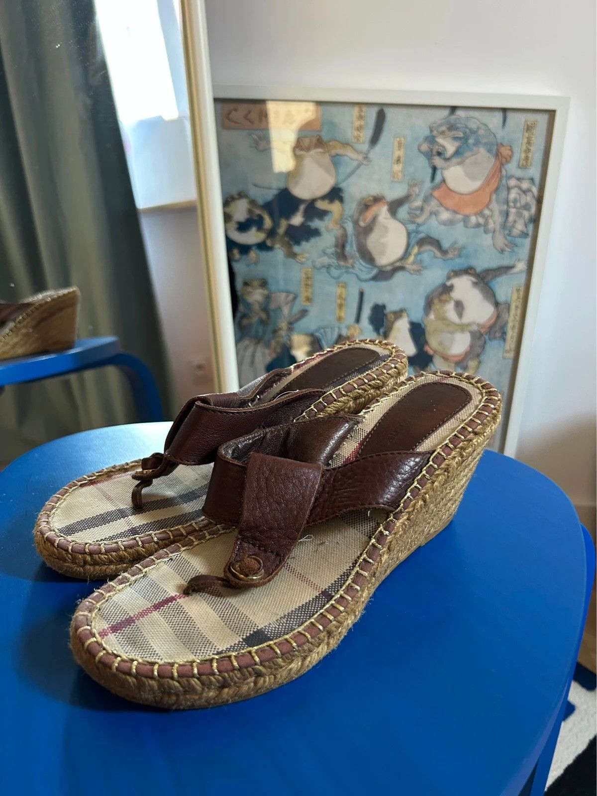 Burberry Burberry Wedge Sandals Size US 7 / IT 37 - 3 Thumbnail