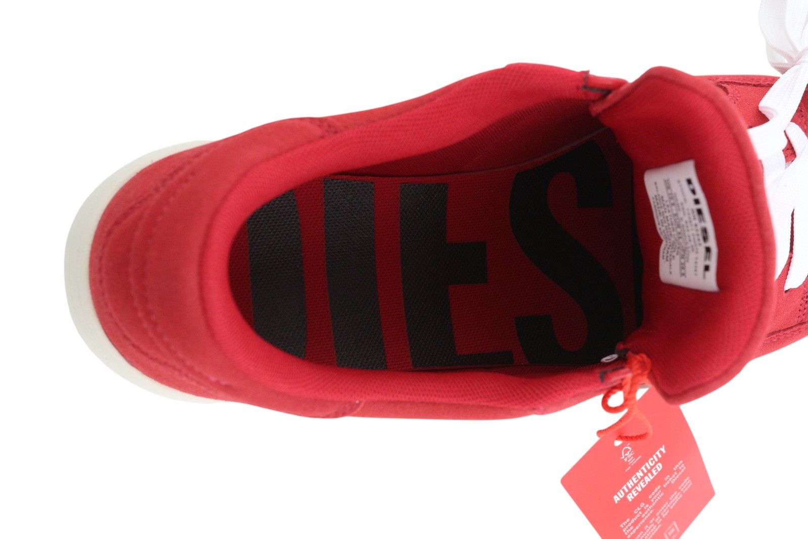 Diesel S-SINNA LOW EU44 Red Leather Low Top Logo 41106 Size US 11 / EU 44 - 10 Thumbnail