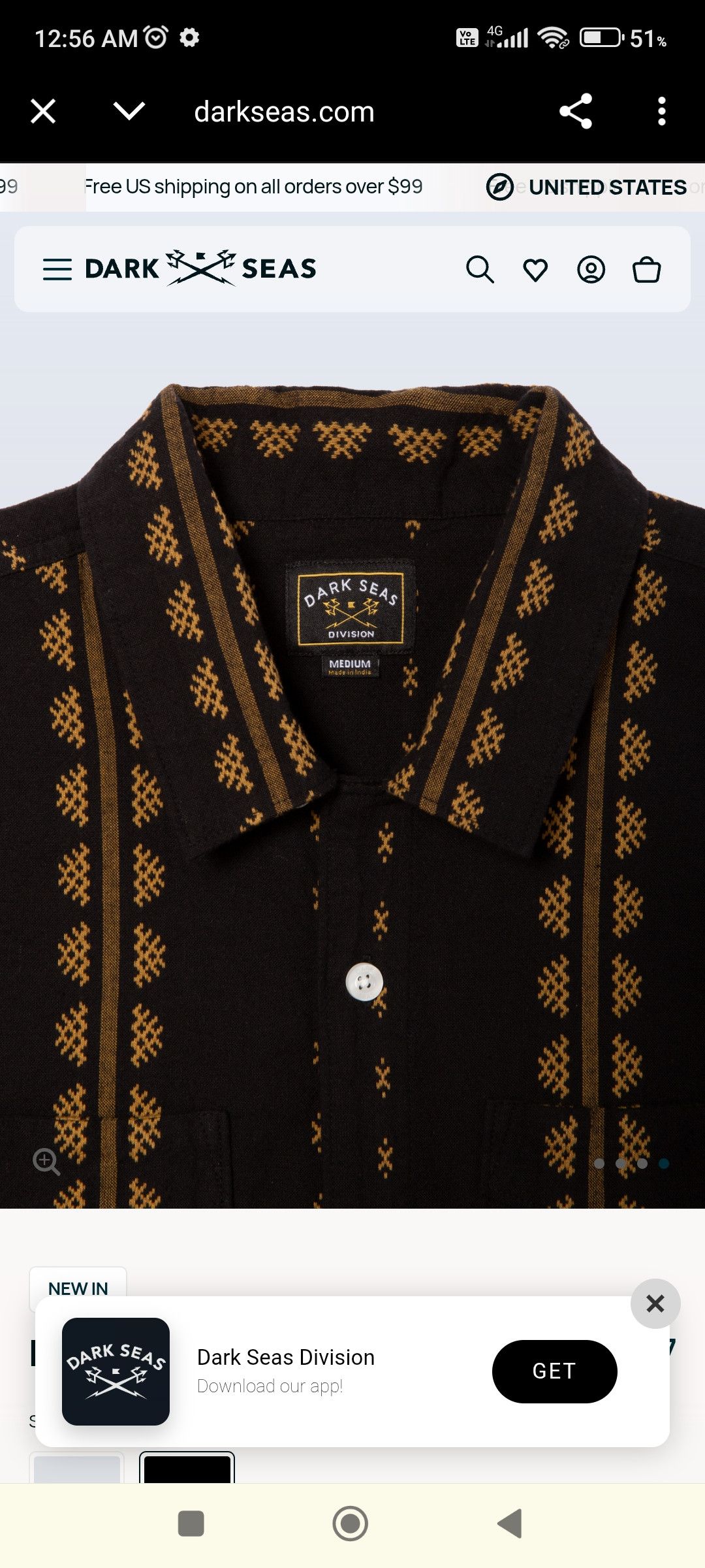 Dark Seas Division Paducah SS Shirt Size US XL / EU 56 / 4 - 4 Thumbnail