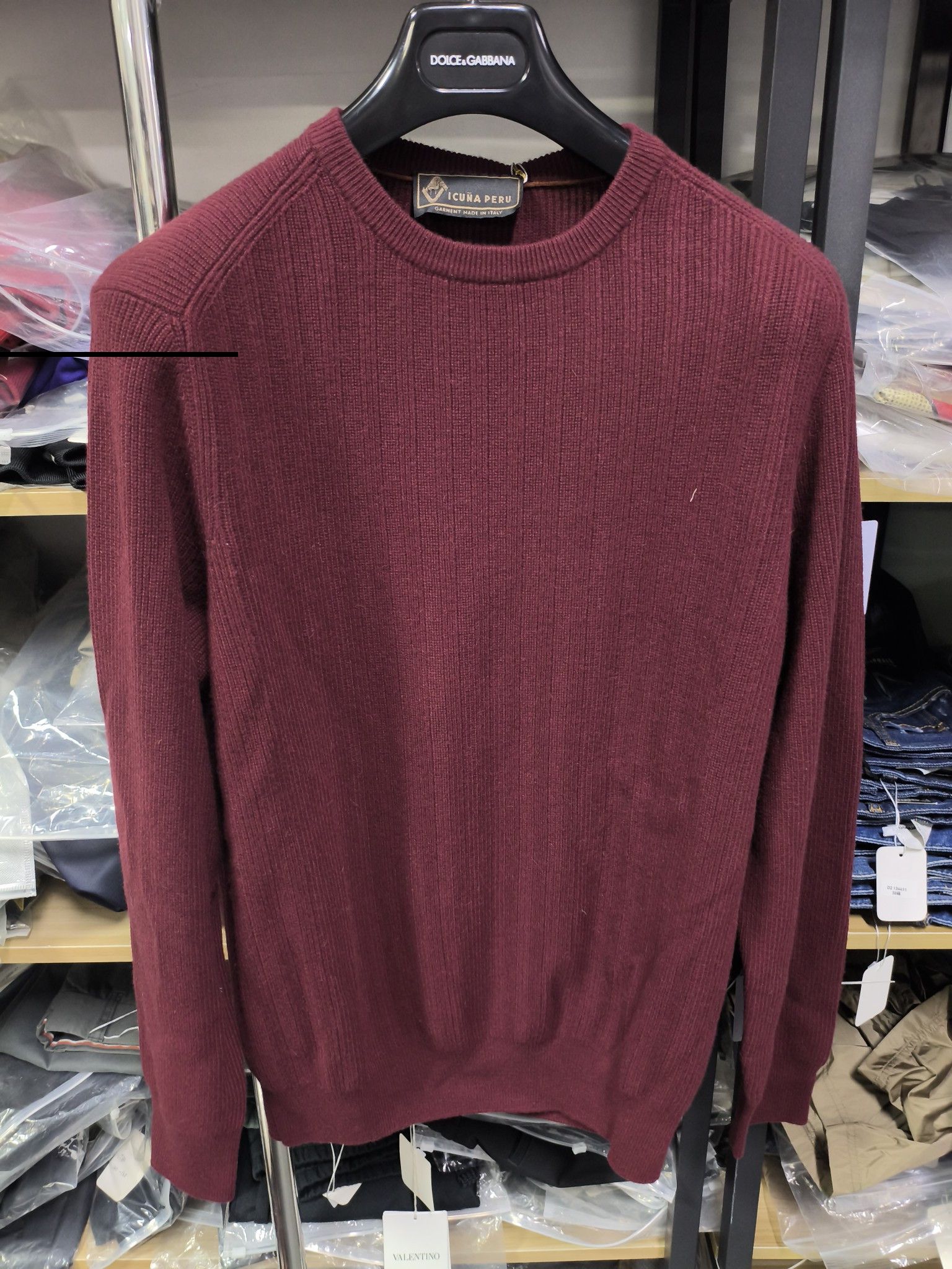 Loro Piana Loro Piana Vicuña Crewneck Sweater Burgundy Size 52 Size US L / EU 52-54 / 3 - 1 Thumbnail