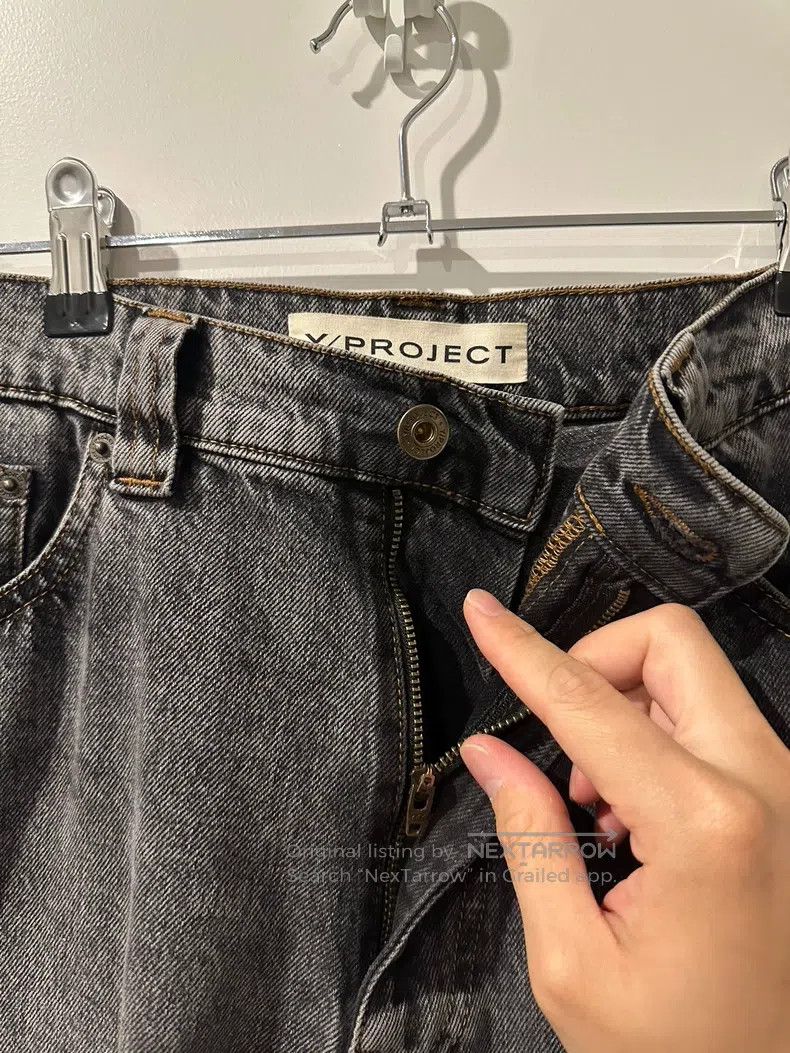 Y/Project Y/Project 32 Wash grey pocket embroidered jeans Size US 31 - 5 Thumbnail