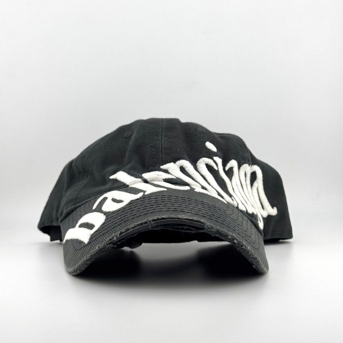 Balenciaga SS23 Balenciaga Diagonal Logo Embroidered Distressed Hat Size ONE SIZE - 1 Thumbnail