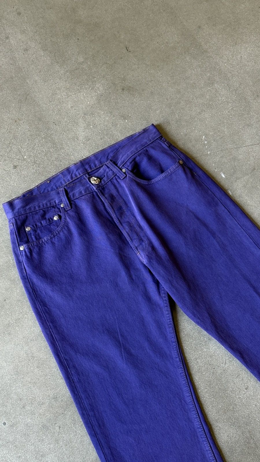 Chrome Hearts RARE! Chrome Hearts St. Barts Levis 501 purple jeans Size US 32 / EU 48 - 3 Thumbnail