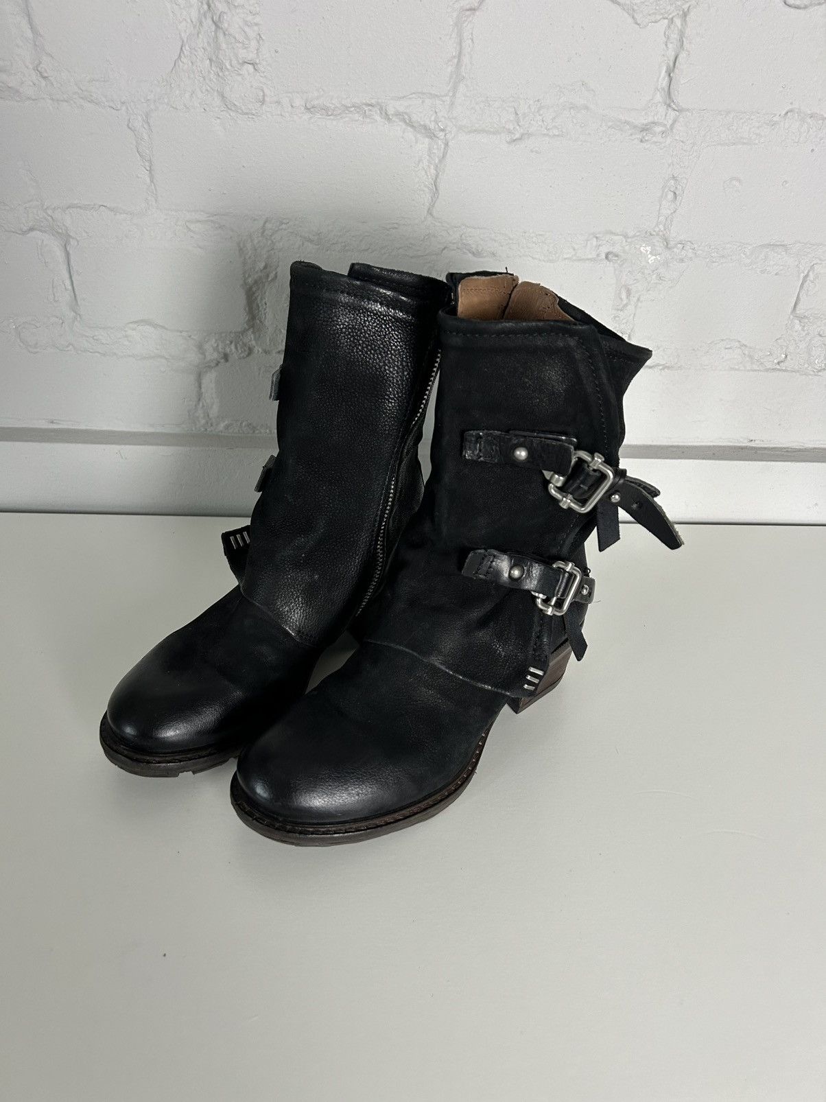 Japanese Brand So sick leather AS 98 biker boots Size US 6.5 / IT 36.5 - 4 Thumbnail