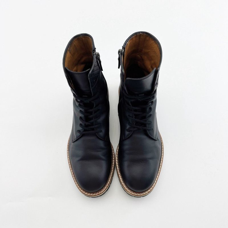 Gucci GUCCI Black Round-Toe Lace-Up Ankle Boots - Size US 8 / EU 41 - 2 Thumbnail