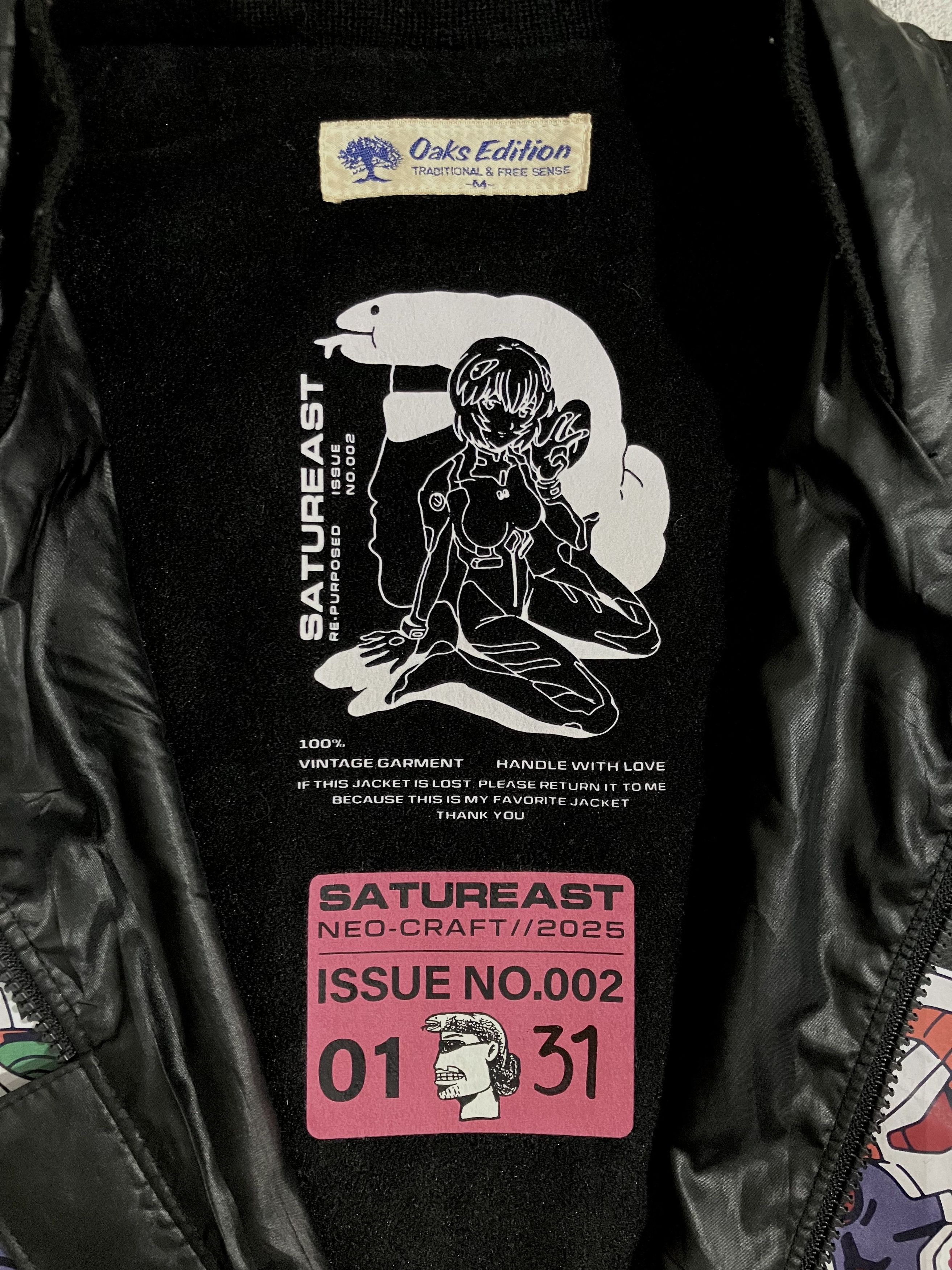 Anime 00s Vintage Biker Jacket x Custom Evangelion Rei Ayanami Size US L / EU 52-54 / 3 - 5 Thumbnail