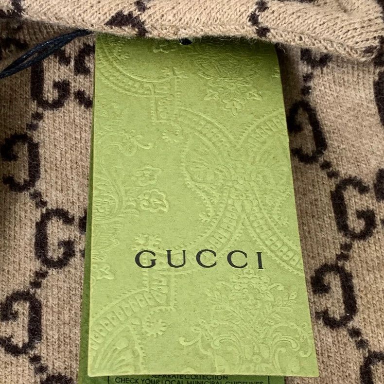 Gucci GucciBrown logo jacquard printed wool lapel cloak jacket 25 Size US XS / EU 42 / 0 - 8 Thumbnail