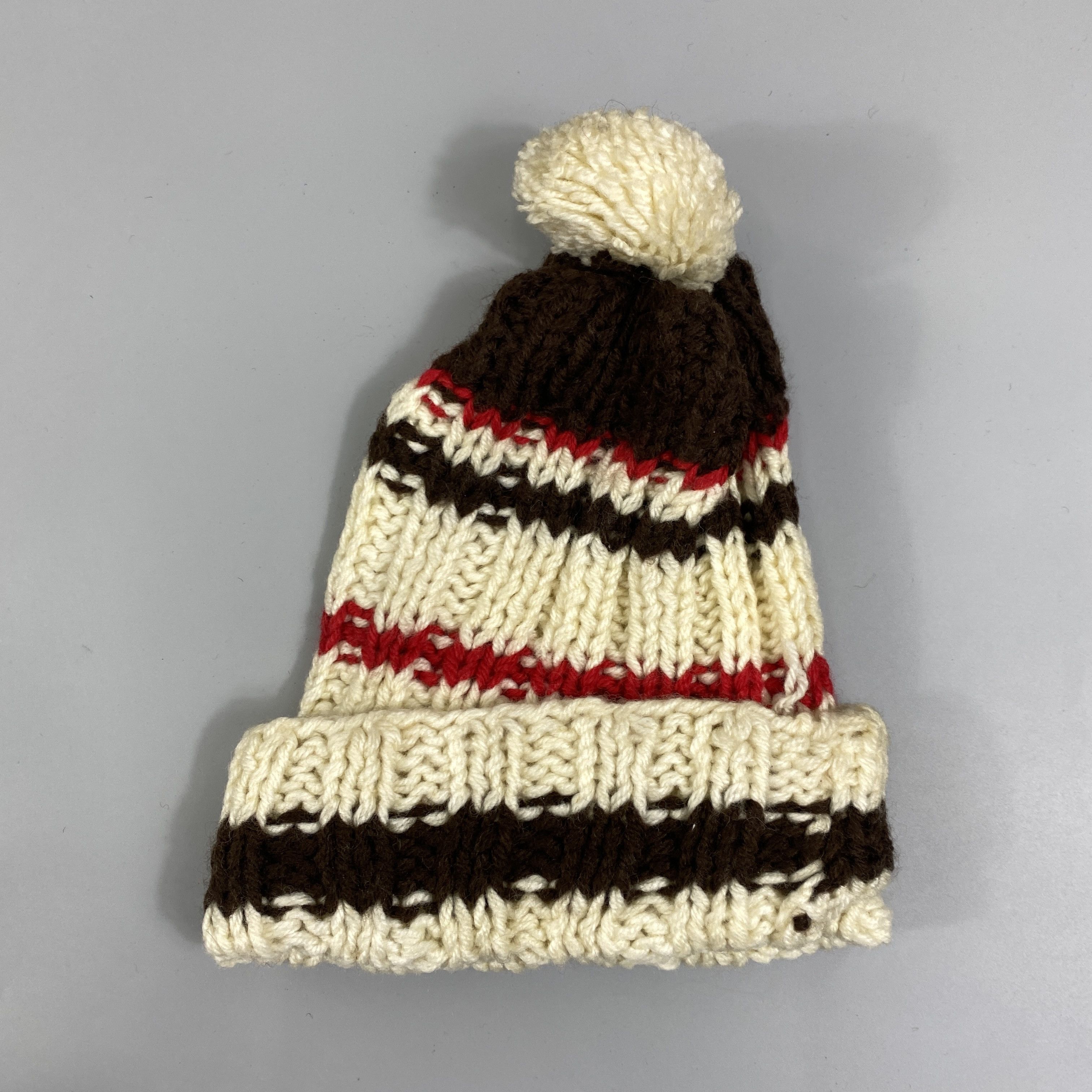 Japanese Brand Knit Stripe Snow Cap Beanie Hat -BN1167 Size ONE SIZE - 7 Thumbnail