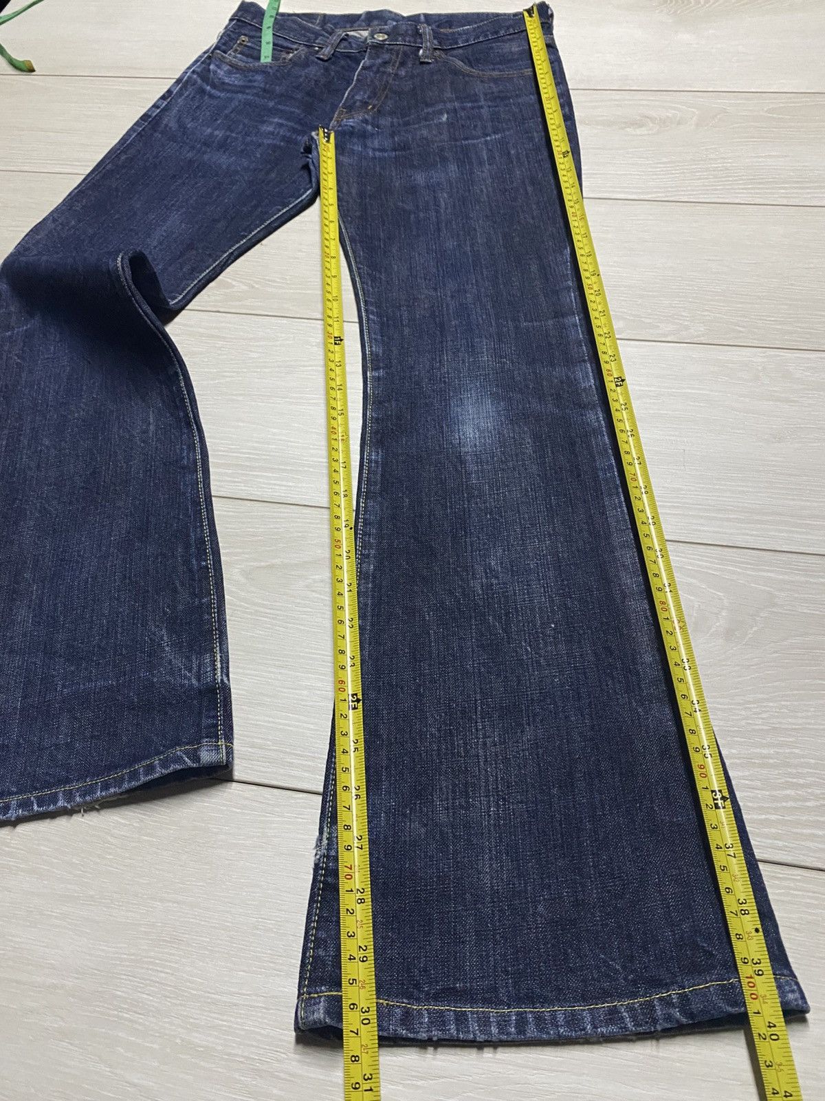 Burgus Plus Vintage Japan Brand Burgus Plus Blue Wash Flare Jeans Size US 29 - 16 Thumbnail