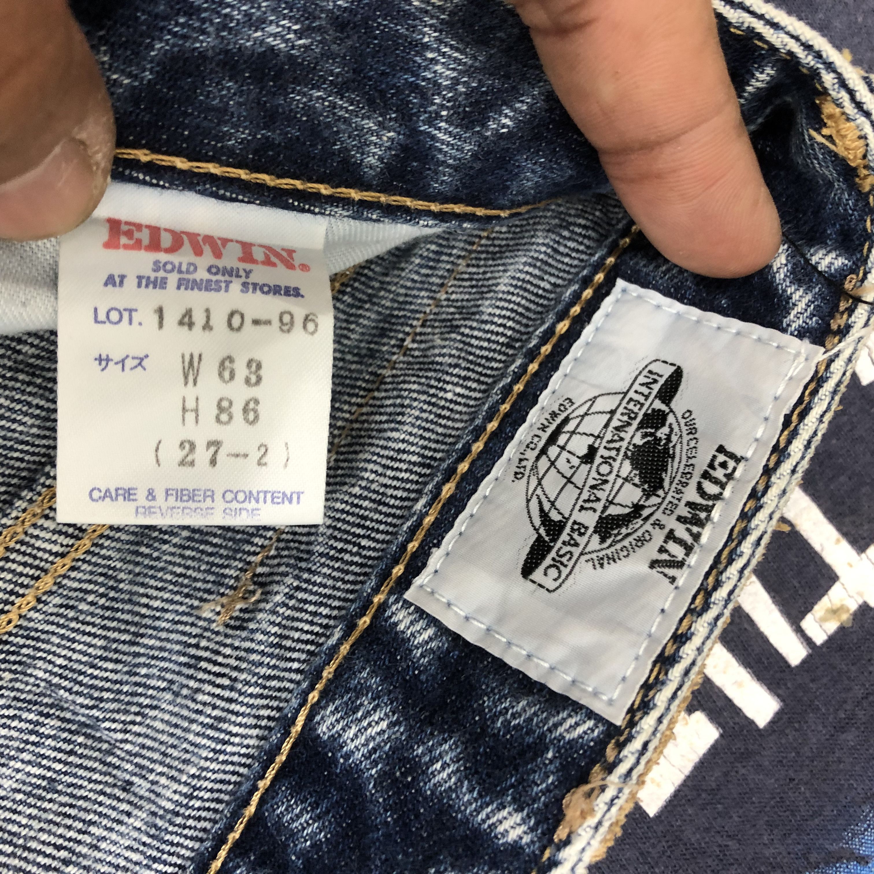Japanese Brand Vintage 90s Edwin Acid Wash Jeans Japanese Grunge Denim Size 24" / US 00 / IT 34 - 7 Thumbnail