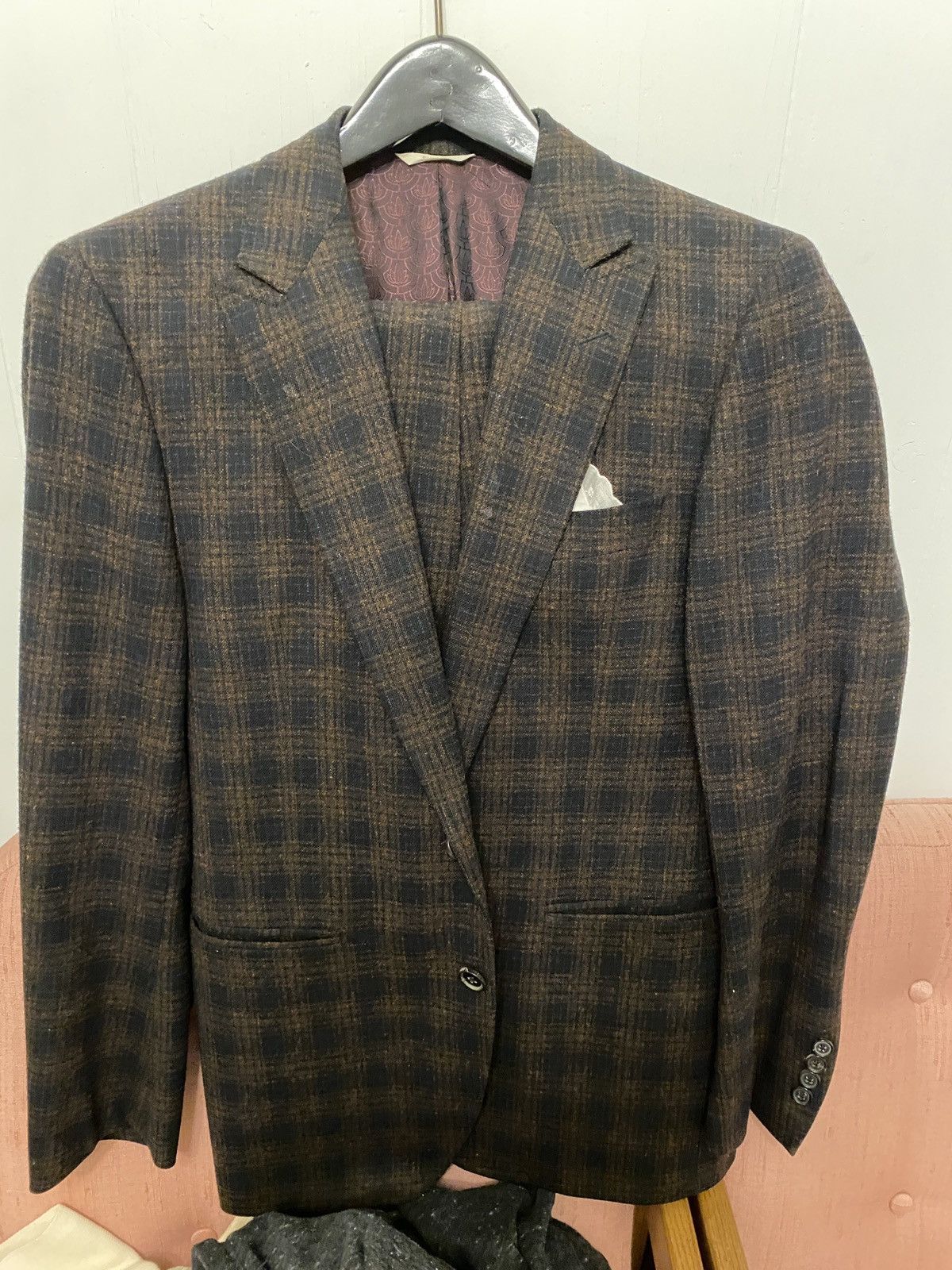 image of Billy Reid Heirloom Suit in Brown, Men's (Size 40R)