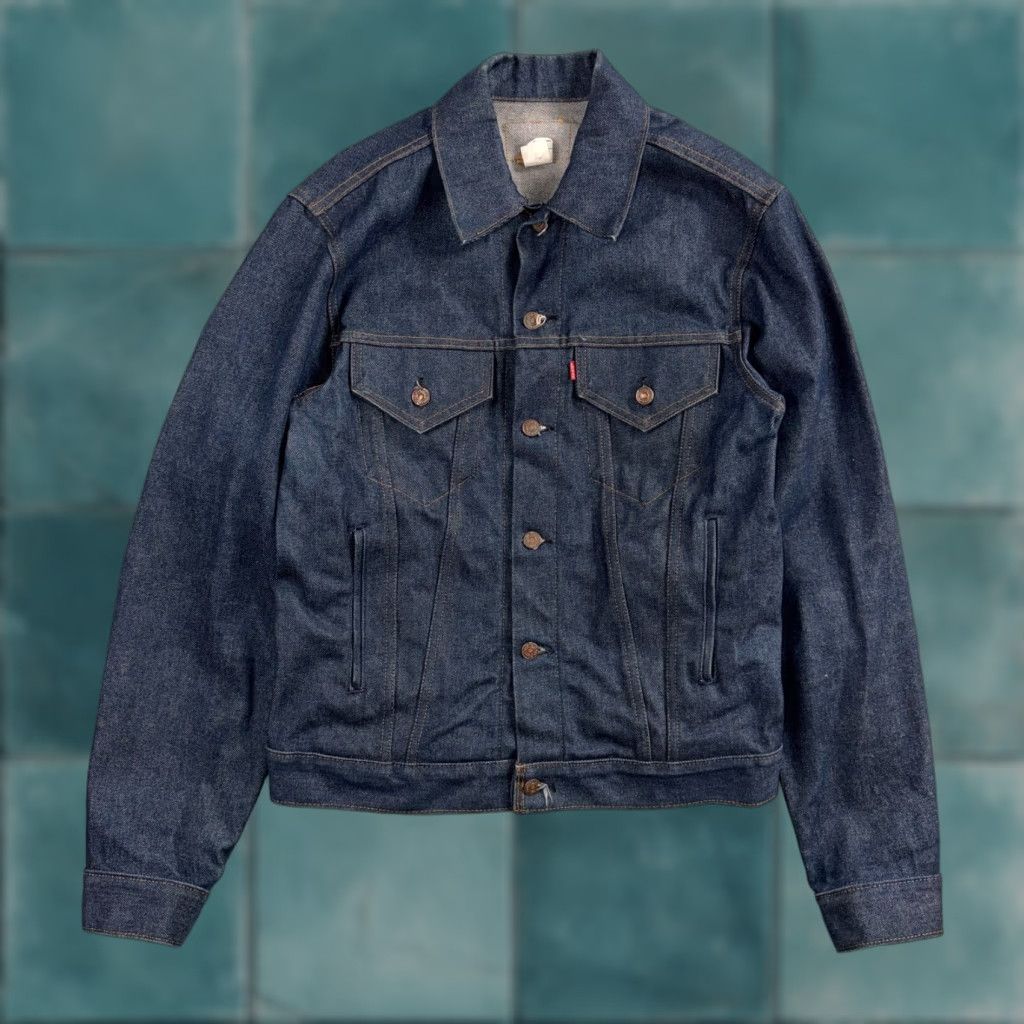 Levi's VINTAGE Levi's Denim Jacket Trucker 1980s Dark Blue Size 42 Made In USA Button 52 Size US XS / EU 42 / 0 - 1 Thumbnail