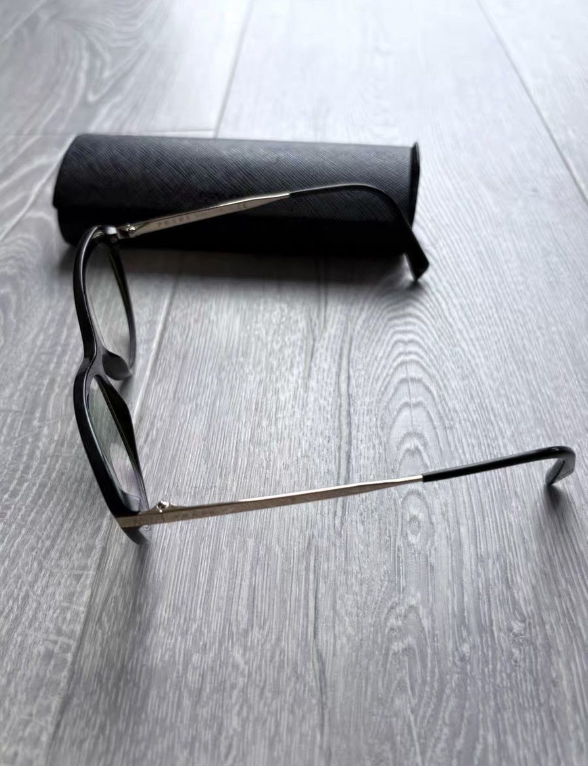 Prada Prada Cat-Eye Black & Silver Non-Polarized Sunglasses J29 Size ONE SIZE - 6 Thumbnail