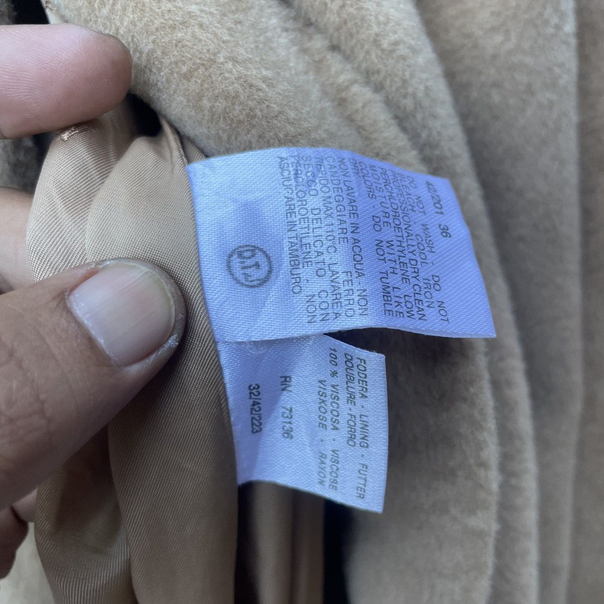 Autumn Cashmere × Max Mara × Weekend Max Mara 💥Vintage Max Mara Long Coat Wool Single Button Jacket Size M / US 6-8 / IT 42-44 - 9 Thumbnail