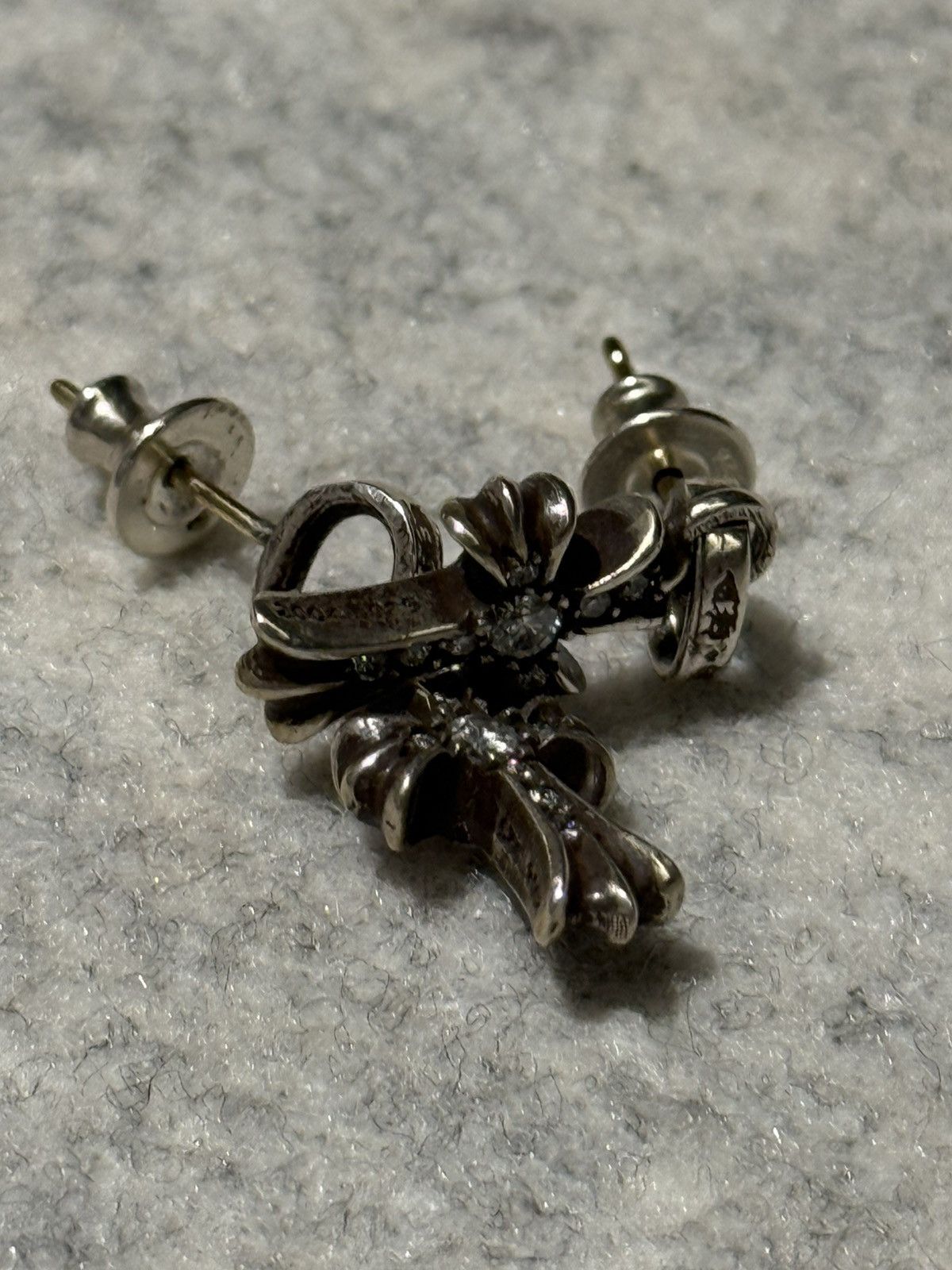 Chrome Hearts Chrome Hearts Diamond Babyfat Earring Silver Size ONE SIZE - 6 Thumbnail