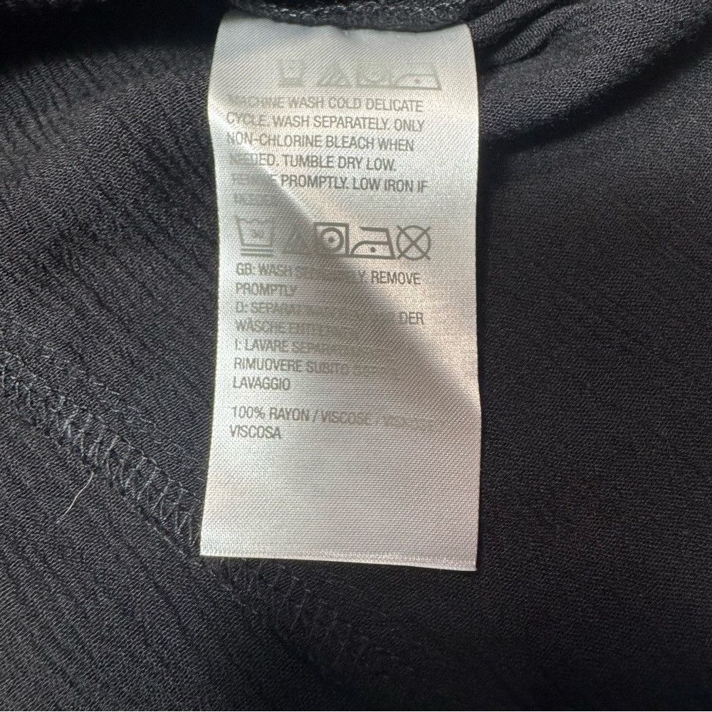 Other New Susan Graver Rayon Crepe Flutter Sleeve Black Tunic A48 Size S / US 4 / IT 40 - 9 Thumbnail
