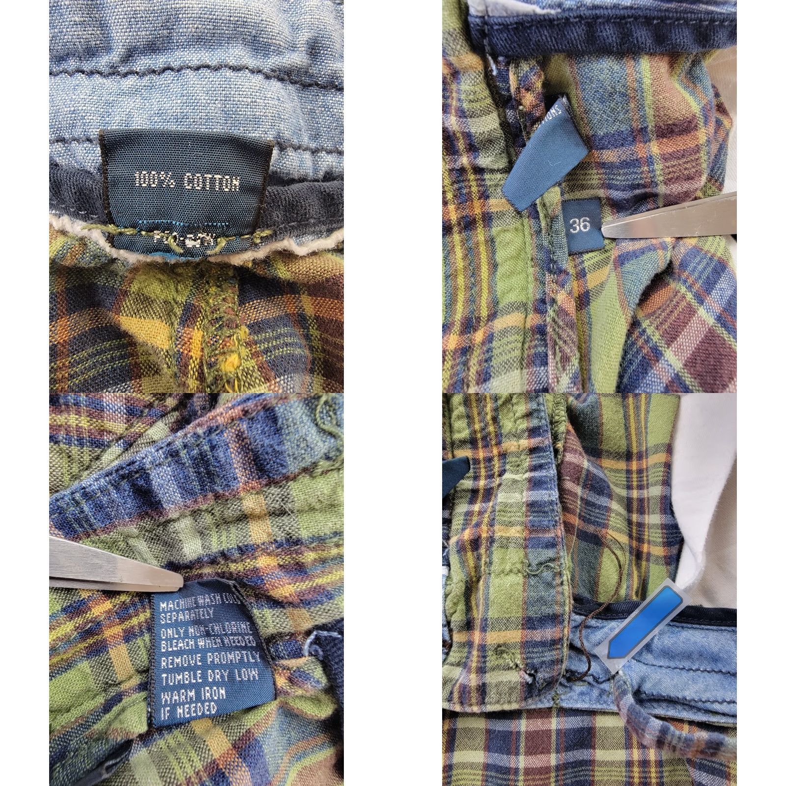 Polo Ralph Lauren Polo Ralph Lauren Shorts Mens 36 Green Plaid Cotton Casual Size US M / EU 48-50 / 2 - 9 Thumbnail