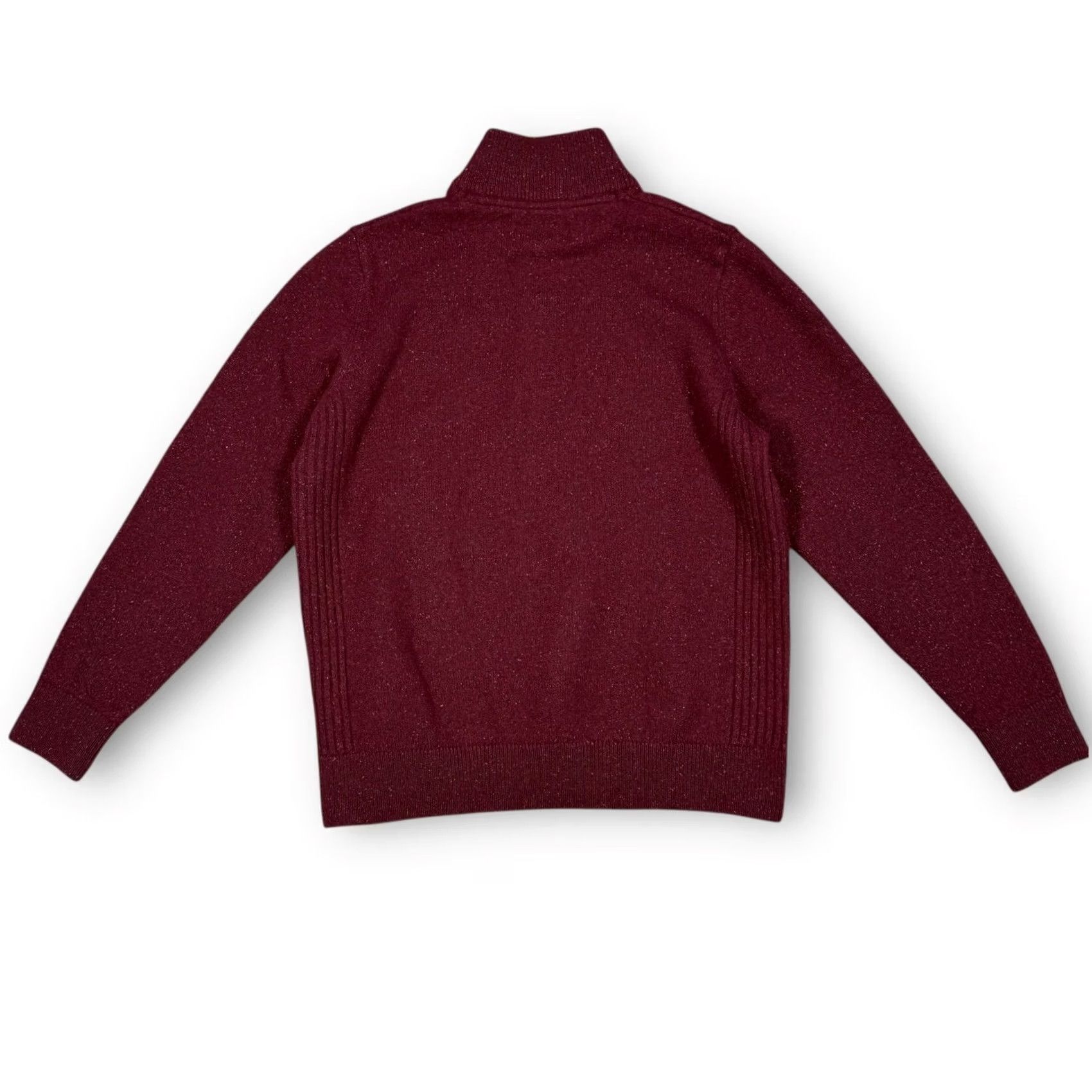 Barbour Barbour Sweater Wool Blend Knit 1/4 Zip Burgundy Speckled Size S Womens Pullover Mock Neck Long Sleeve Regular Unisex Adults Recycled Text: None Size S / US 4 / IT 40 - 7 Thumbnail