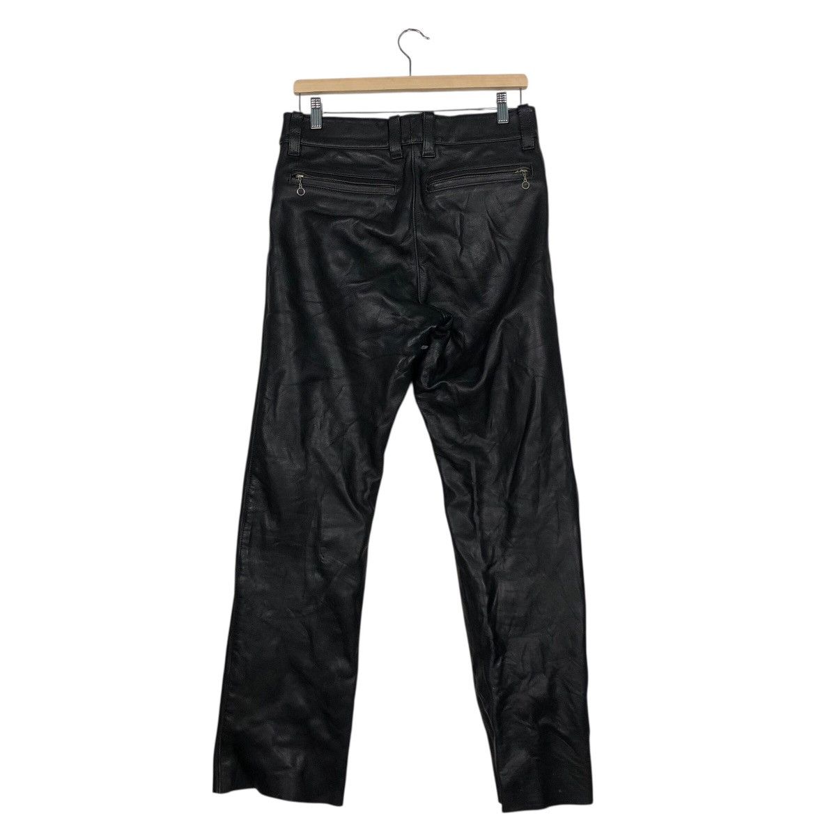 Vintage Vintage B’s Leather Black Genuine Leather Biker Pants Size US 30 / EU 46 - 9 Thumbnail