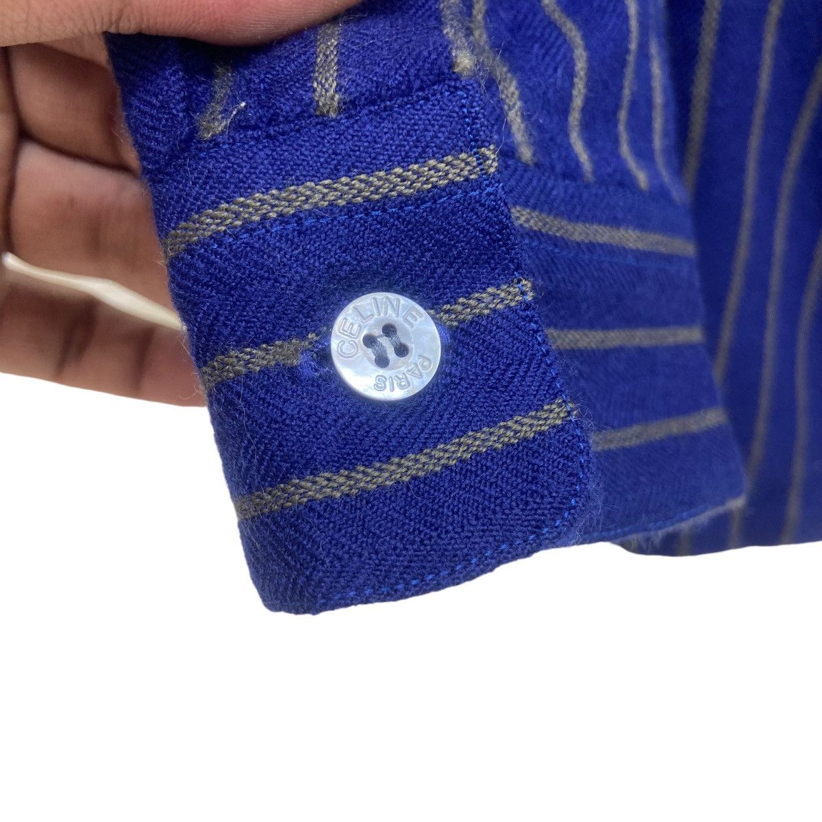Celine Vintage Celine Paris Stripes Wool Flannel Size US S / EU 44-46 / 1 - 14 Thumbnail