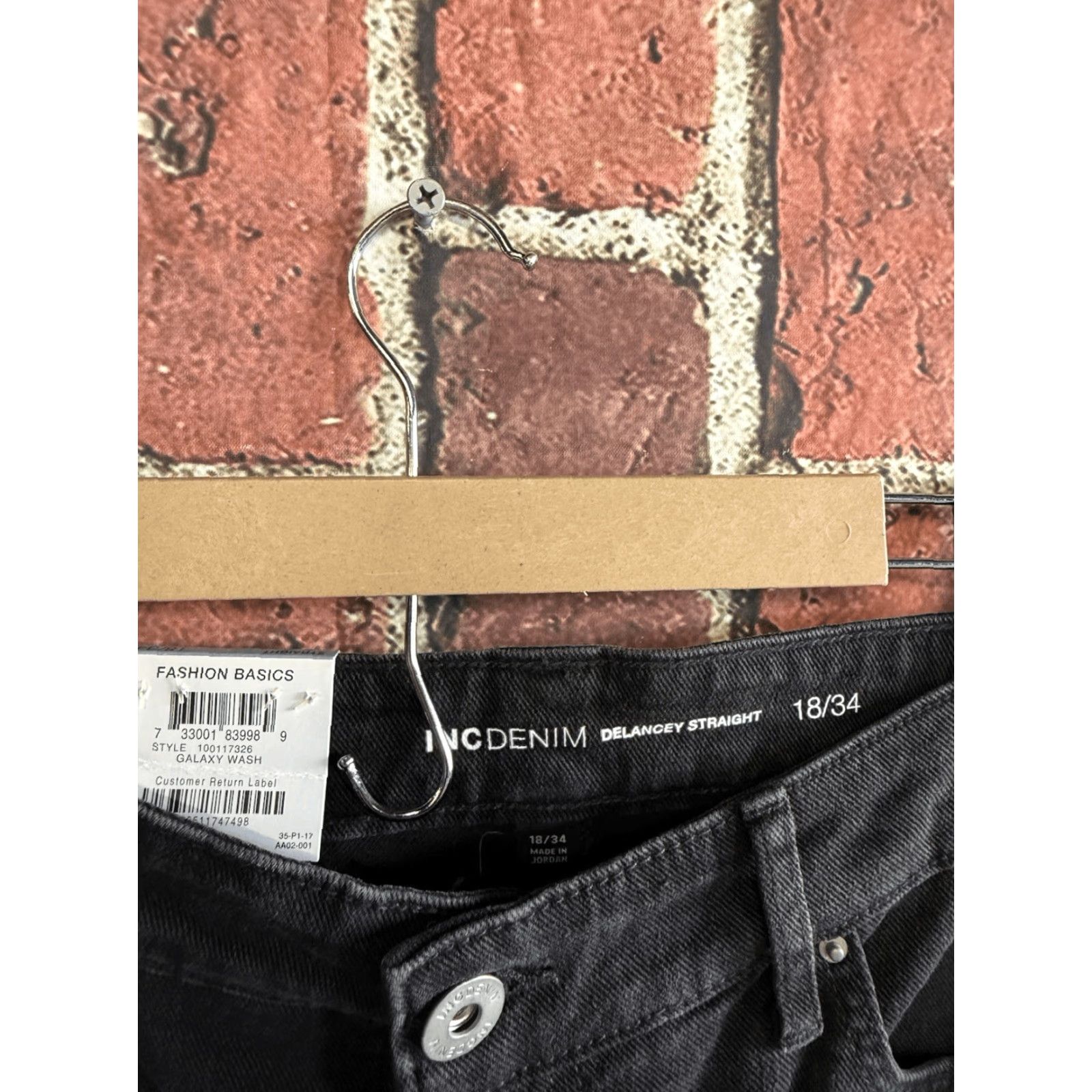 Denime Inc Denim Womens Black Denim Jeans Distressed Size 18/34 NWT Plus Regular 26" Inseam Womens Jeans Size 40" / US 18 - 3 Thumbnail