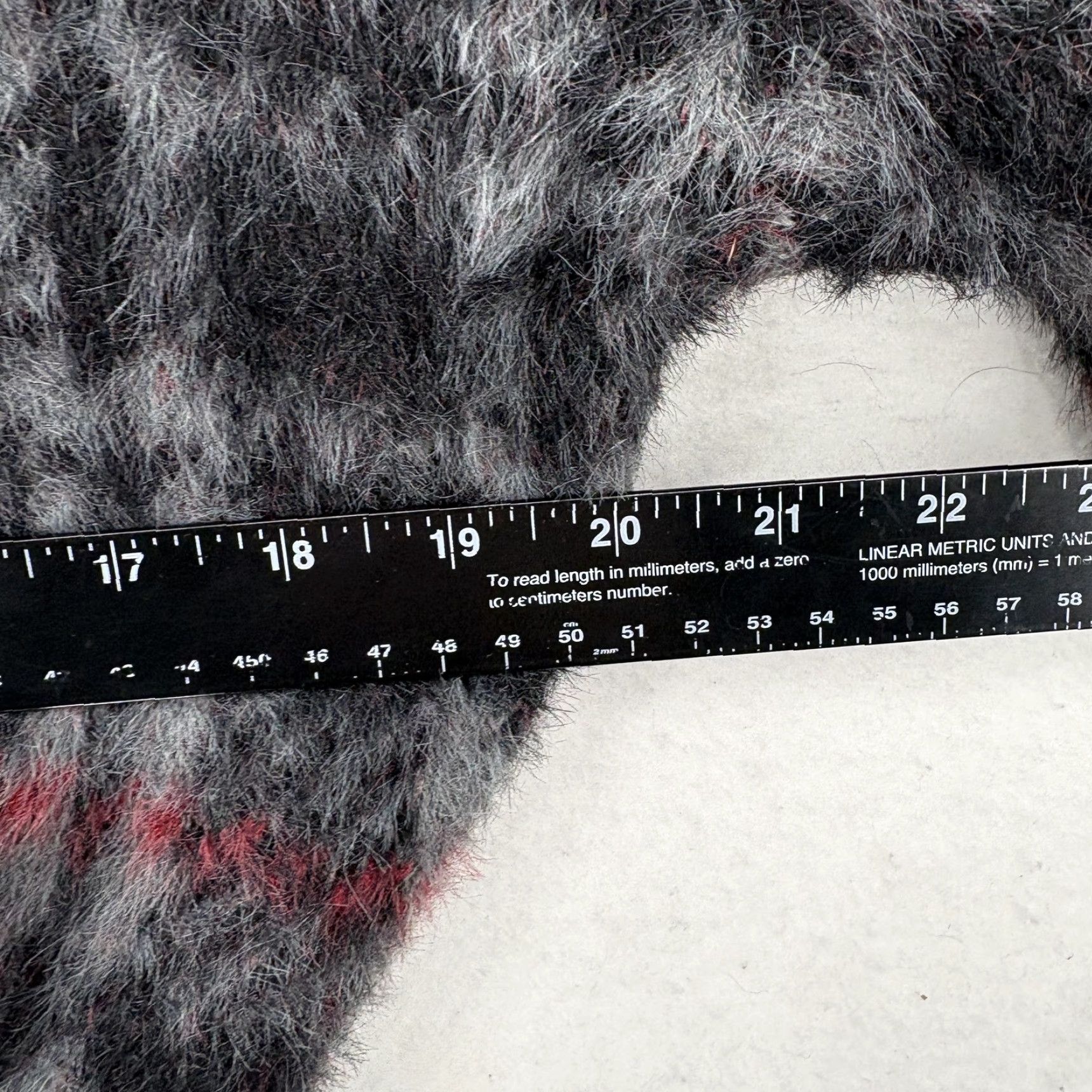 Vintage Social Collision Cardigan Sweater Womens XL Gray Plaid Gothic Cropped Sleeve Long Knit V-Neck Button Fall Winter Maglione Size XL / US 12-14 / IT 48-50 - 7 Thumbnail