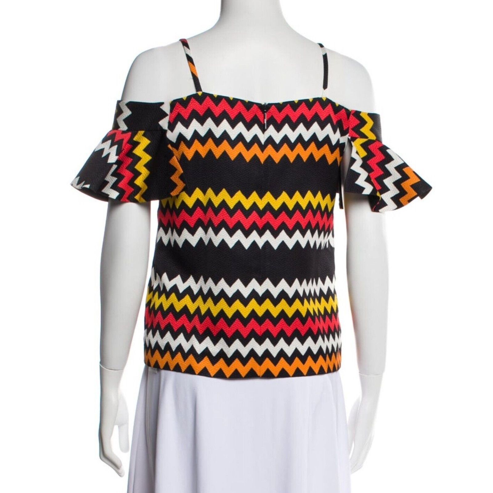 MSGM MSGM Women's Off Shoulder Blouse Black Colorful Size Small Size S / US 4 / IT 40 - 4 Thumbnail