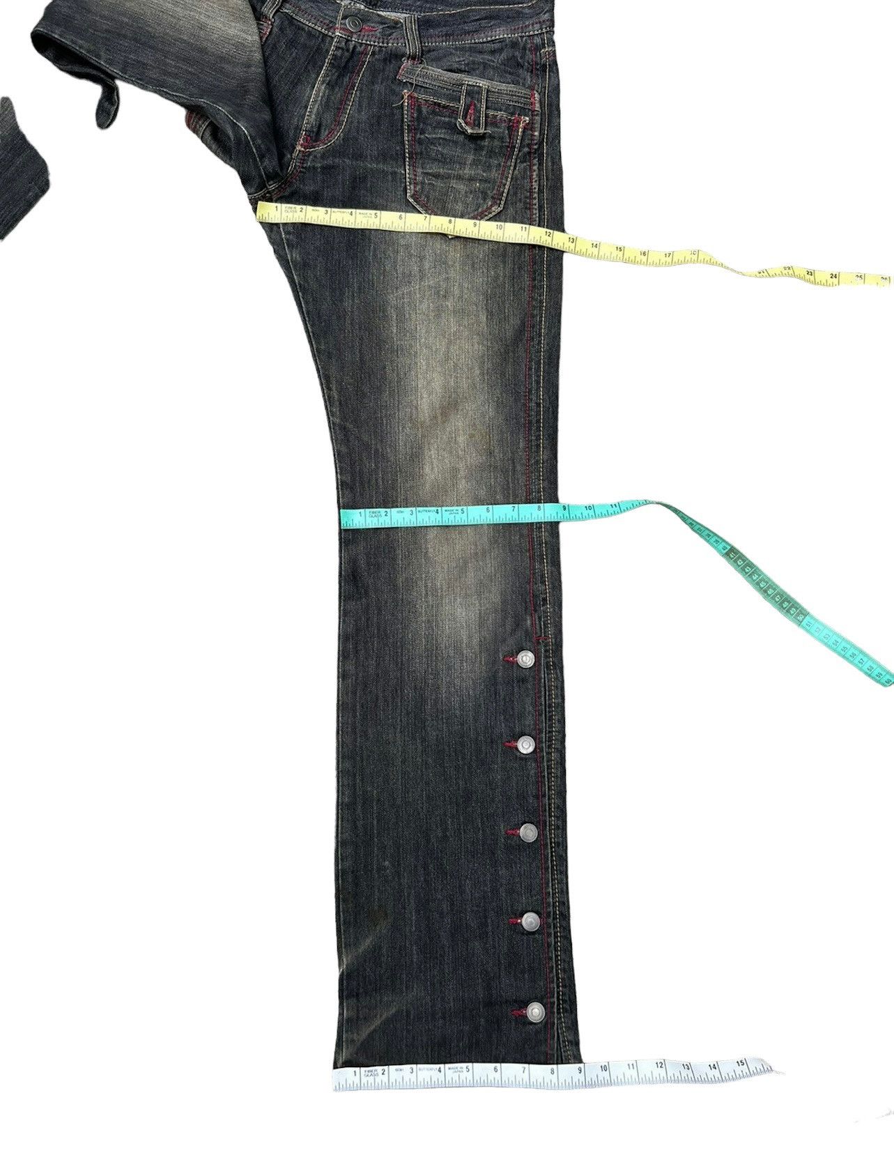 Morgan Homme × Vintage Vintage Morgan Homme Dirty Mud Fade Black Denim Flare Jeans Size US 32 / EU 48 - 4 Thumbnail