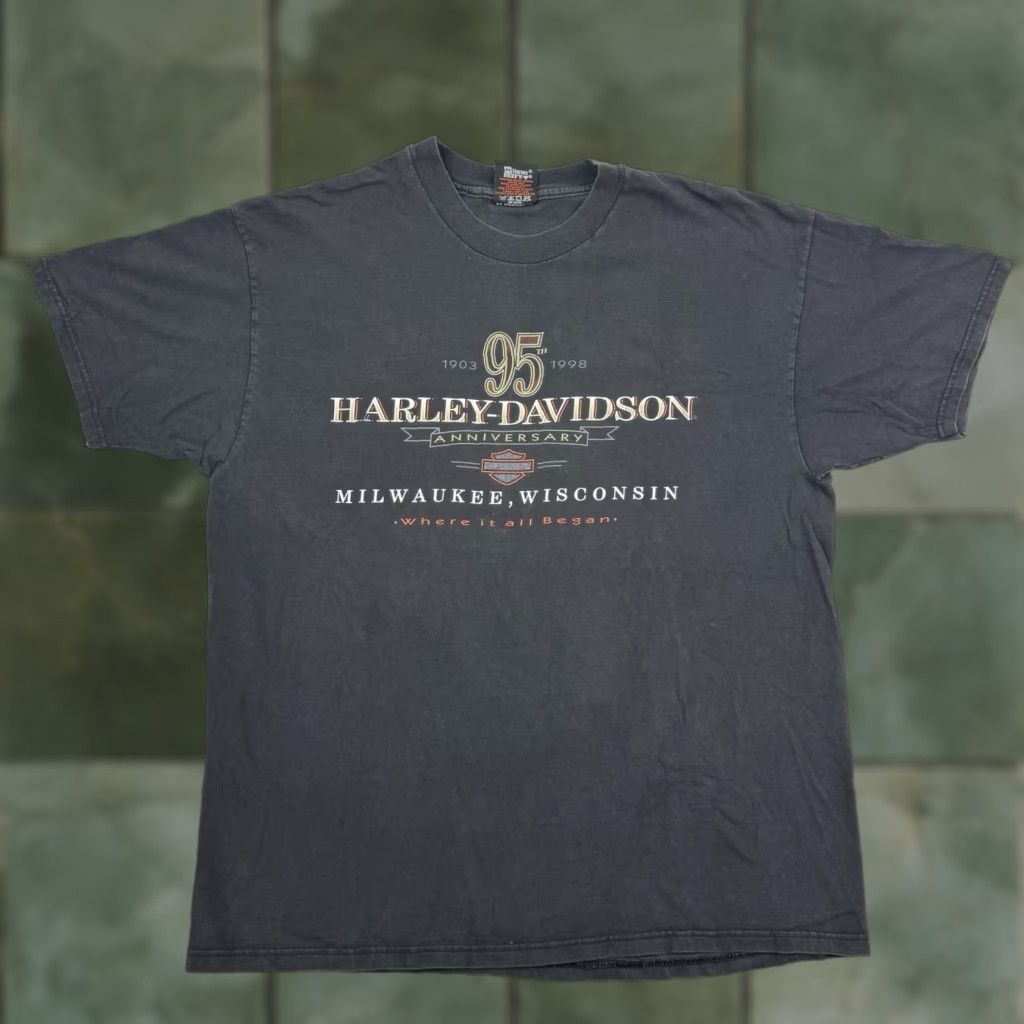 Harley Davidson Vintage Harley-Davidson T Shirt Adult XL Savannah Georgia 95th Anniversary 90s Size US XL / EU 56 / 4 - 1 Thumbnail