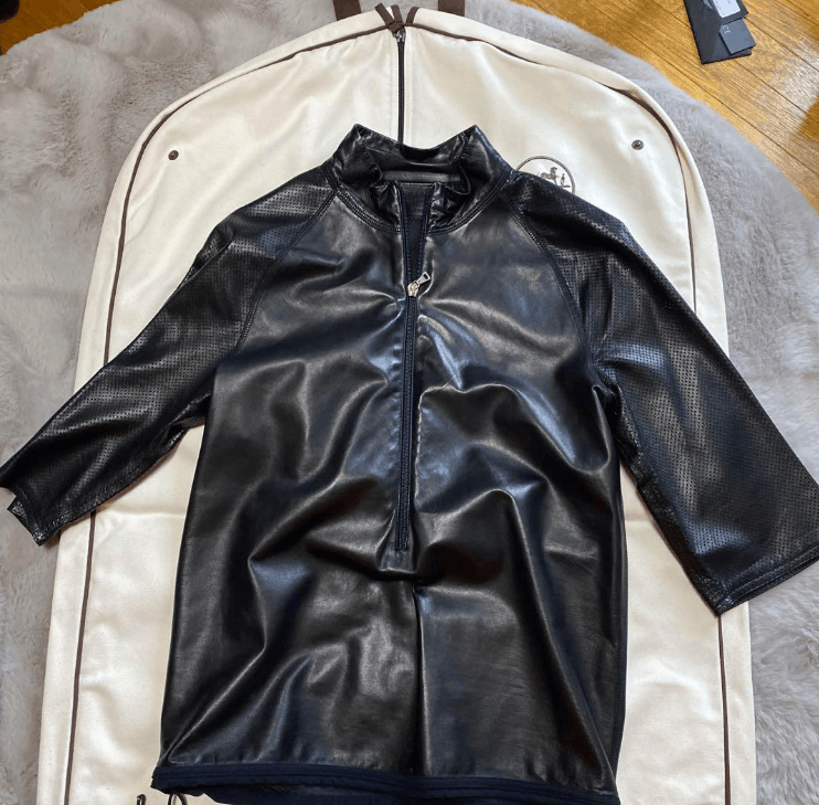 image of Prada Leather Shirt Black Men 50 Size S