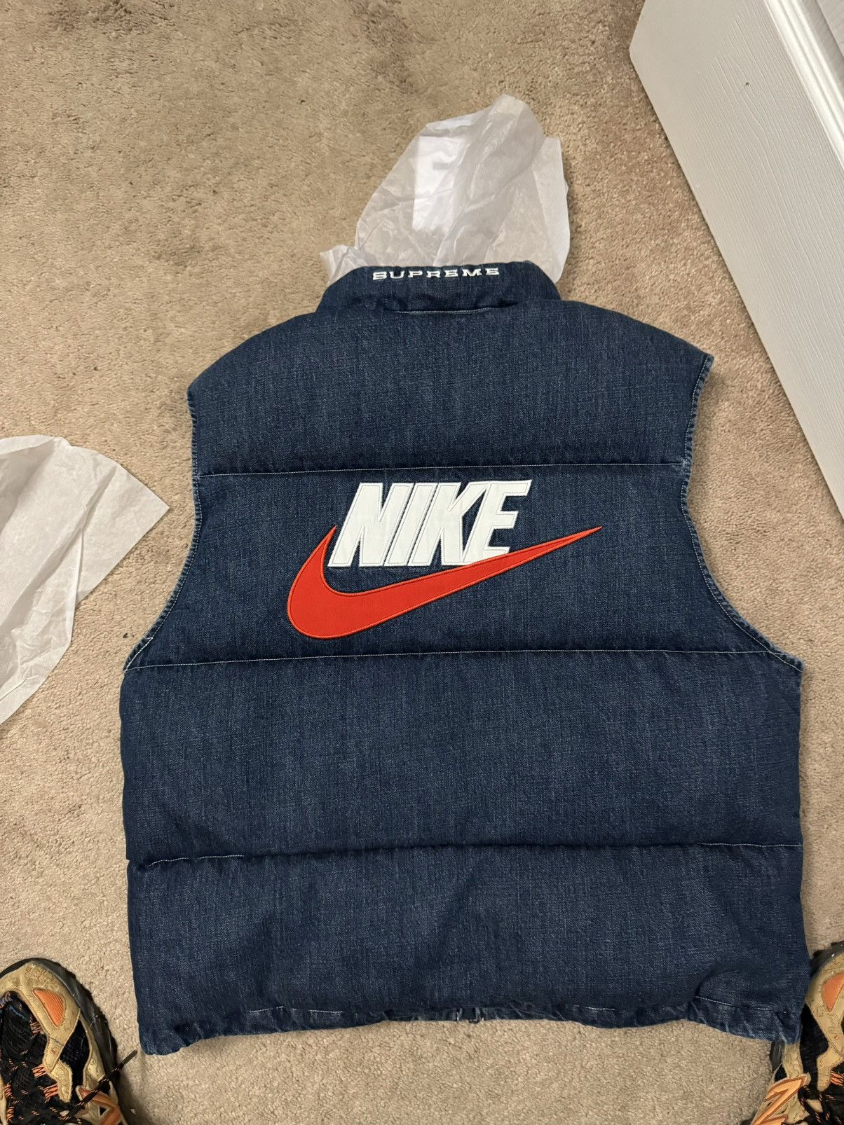 Supreme Nike Denim Puffer Vest Indigo XL - ジャケット・アウター