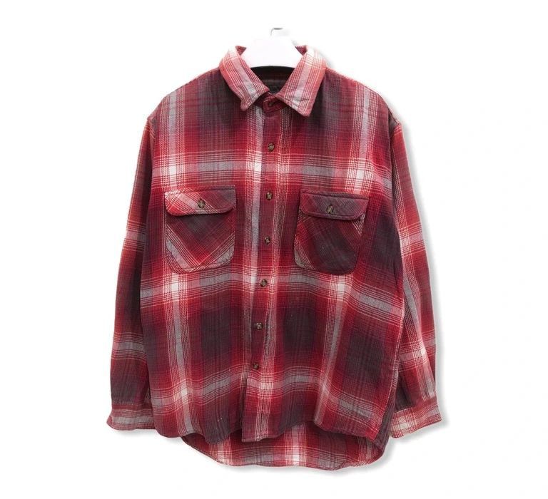 image of Vintage Edwin Checkered Plaid Tartan Flannel Shirt, Men's (Size Medium)