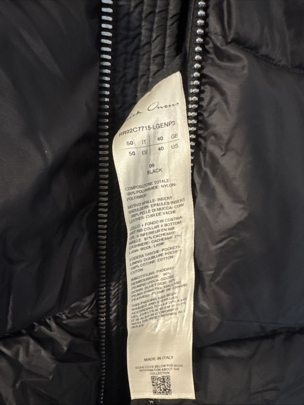 Rick Owens Rick Owens Down Vest Luxury Leather shoulders. Size US M / EU 48-50 / 2 - 4 Thumbnail