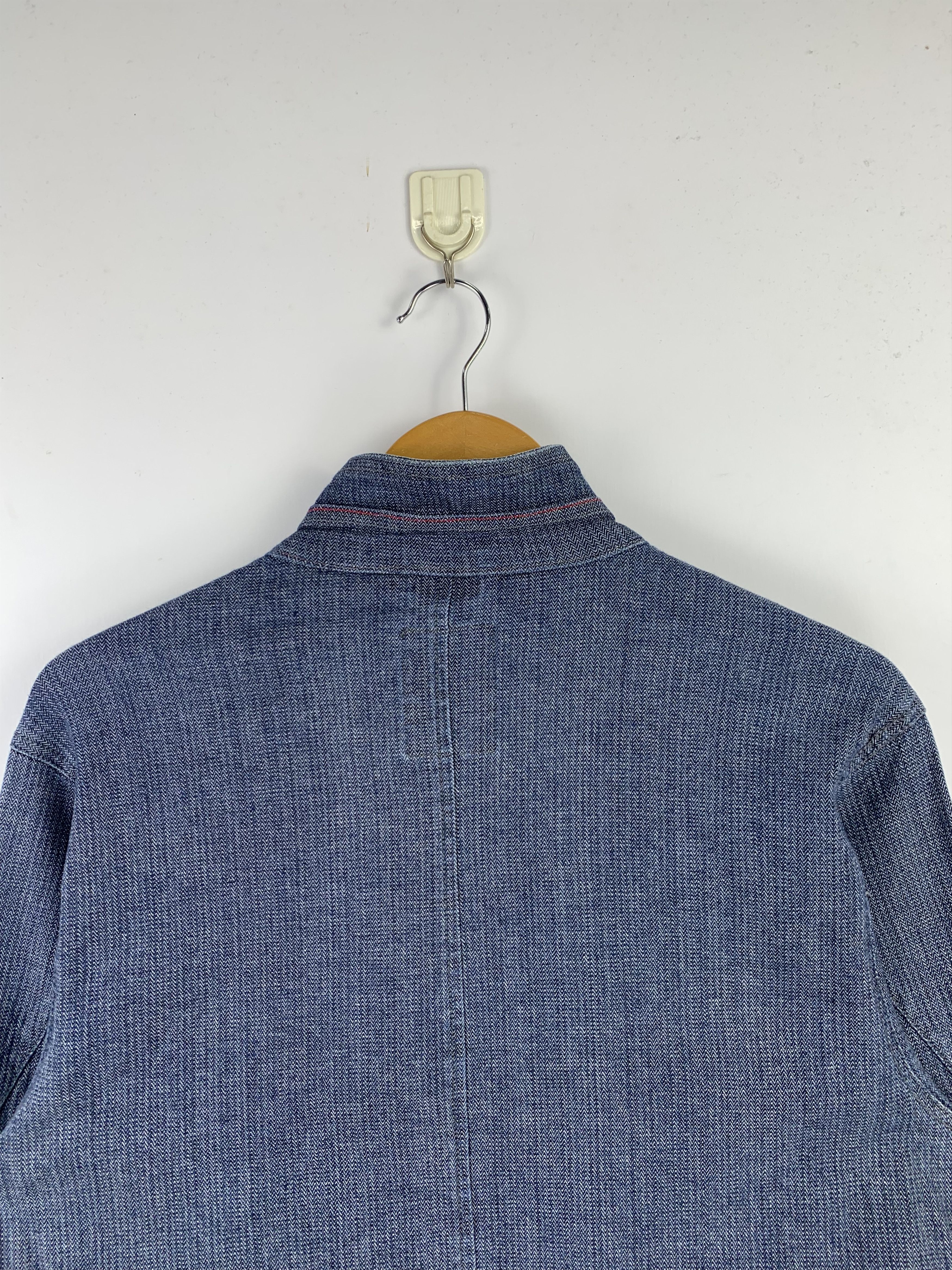 Japanese Brand Vintage Dogman Strech 3D Denim Workers Jacket J1541 Size US L / EU 52-54 / 3 - 4 Thumbnail