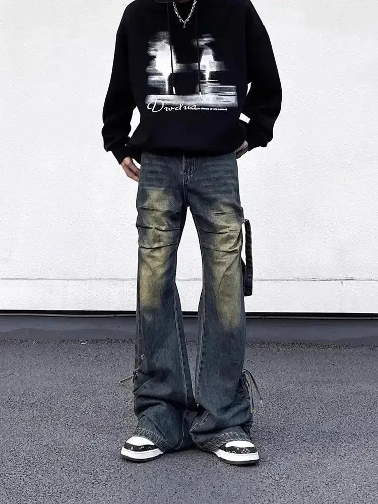 Japanese Brand Retro hip-hop pleated jeans Size US 32 / EU 48 - 1 Thumbnail