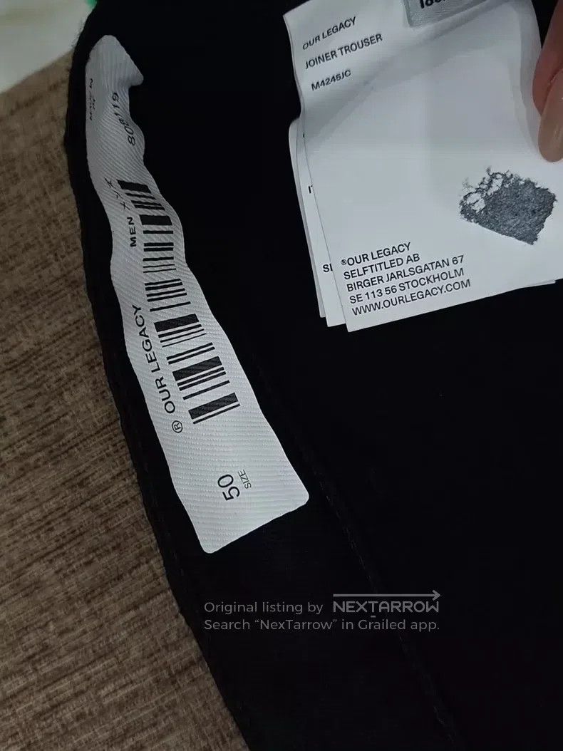 Our Legacy Our Legacy Black straight jeans Size US 34 / EU 50 - 3 Thumbnail