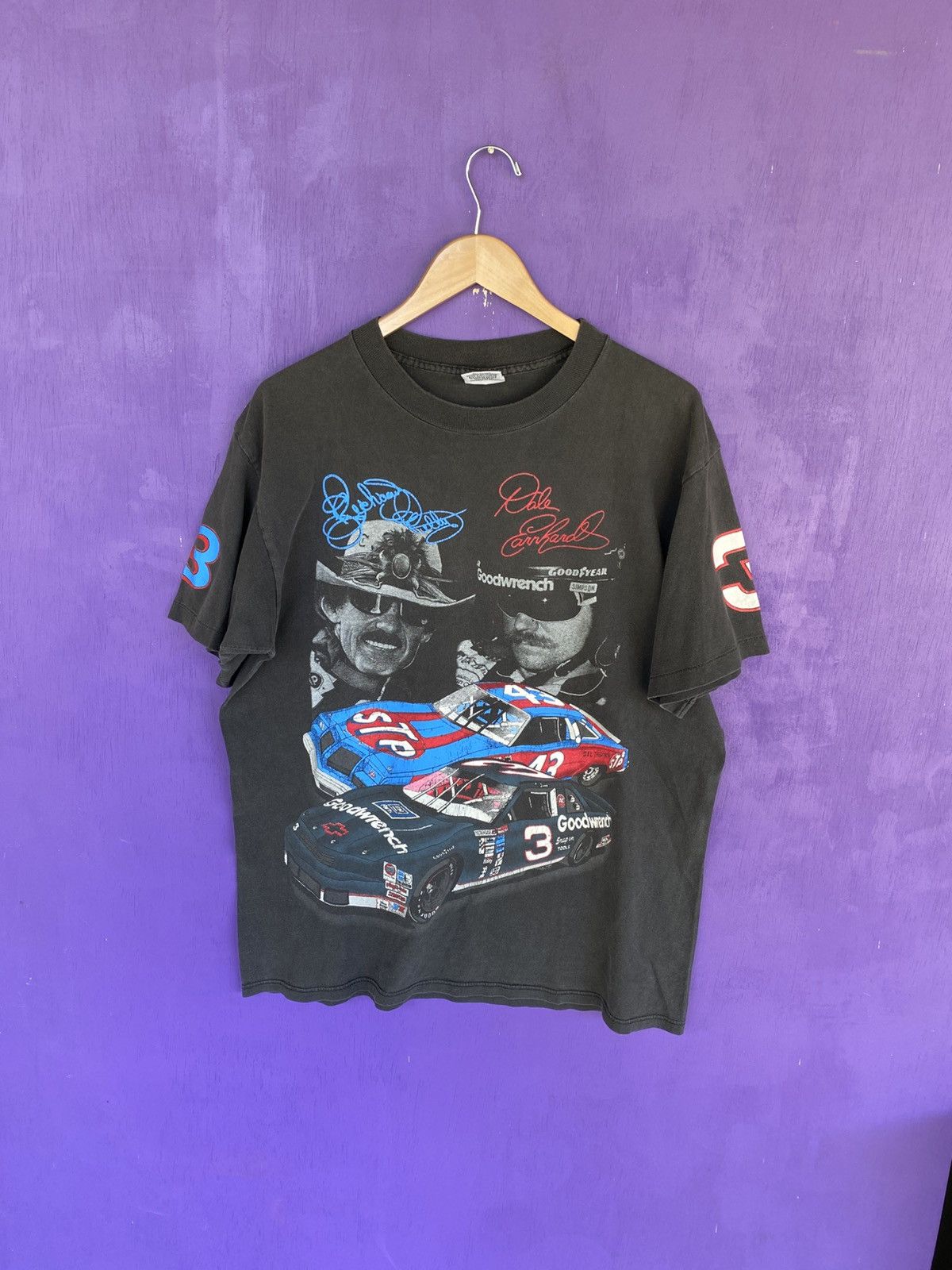 Vintage 90s Dale Earnhardt/Richard Petty champions t-shirt