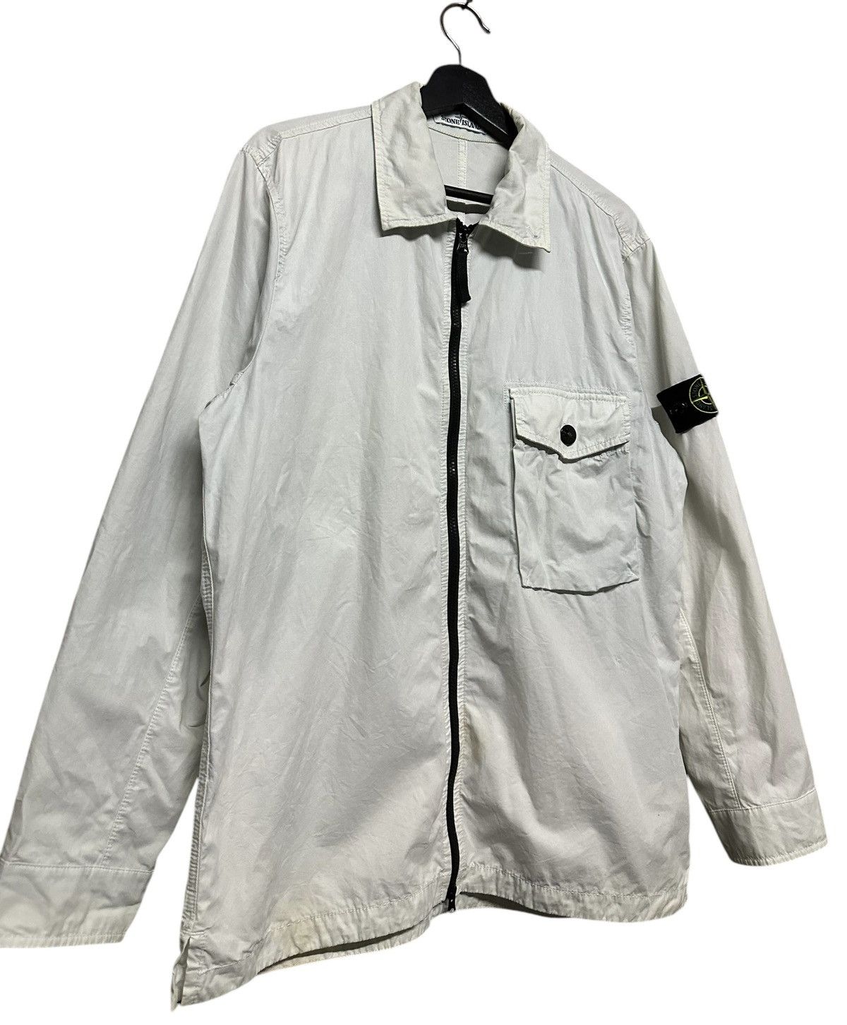 Stone Island Authentic🔥Stone Island 2020 White Cotton Overshirt Size US L / EU 52-54 / 3 - 4 Thumbnail