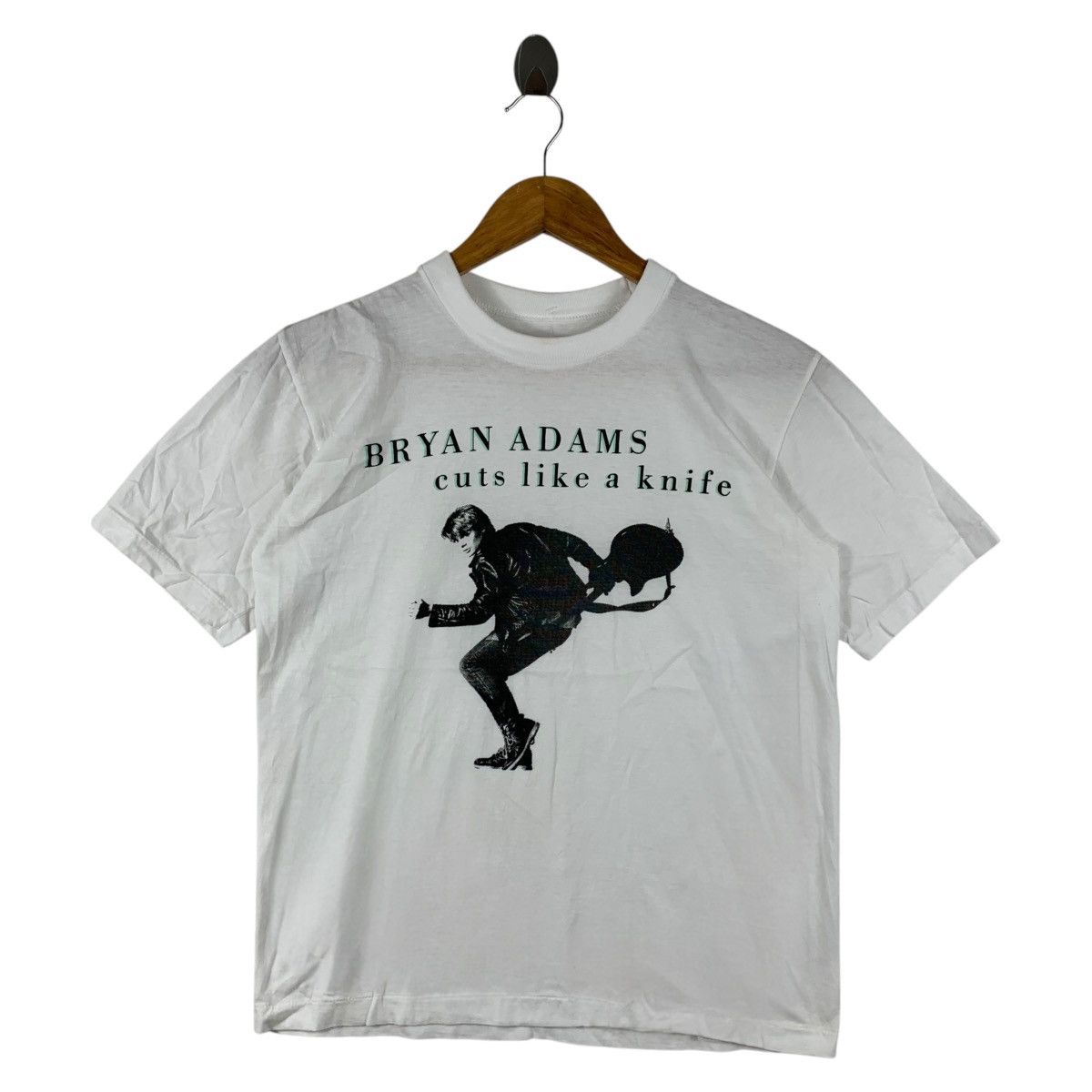 Band Tees × Vintage Vintage BRYAN ADAMS cuts like a knife album promo tee Size US S / EU 44-46 / 1 - 1 Thumbnail