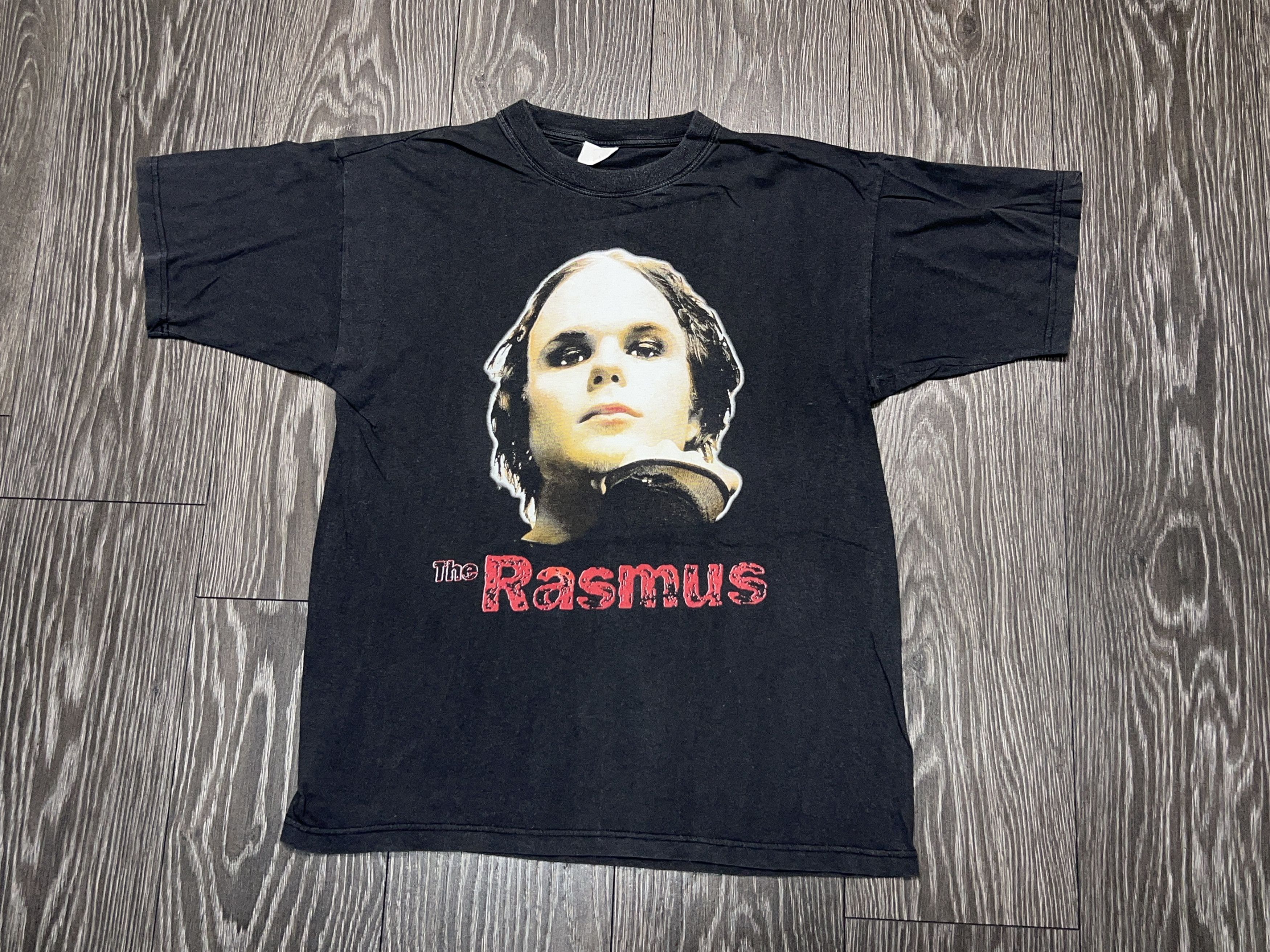Vintage 1990s The Rasmus Band Lauri Ylonen Cotton T Shirt Tee M-L Size US M / EU 48-50 / 2 - 1 Thumbnail