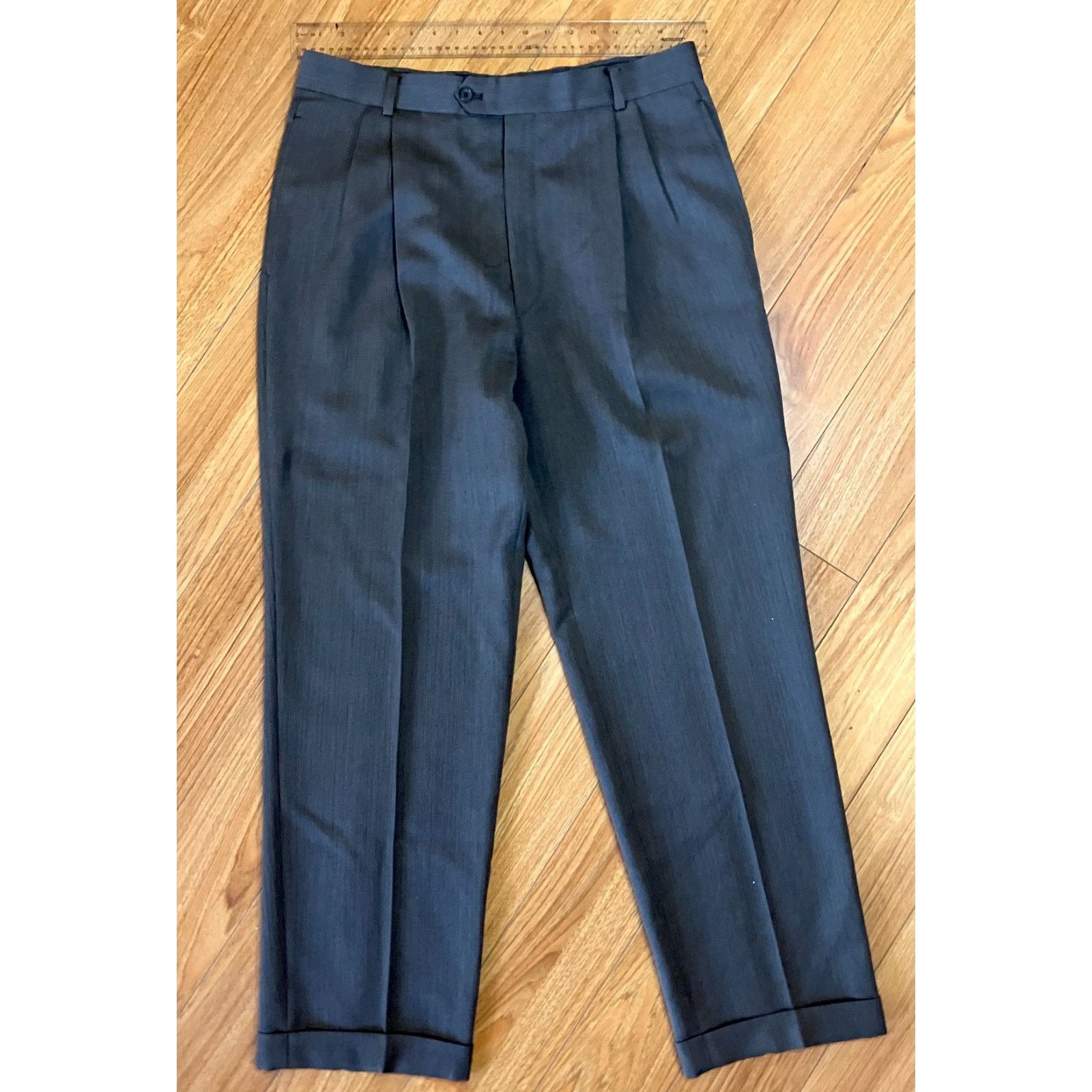 Joseph Abboud Vtg Joseph Abboud Suit 41L 100% Wool Charcoal - Nordstrom Size 40L - 6 Thumbnail