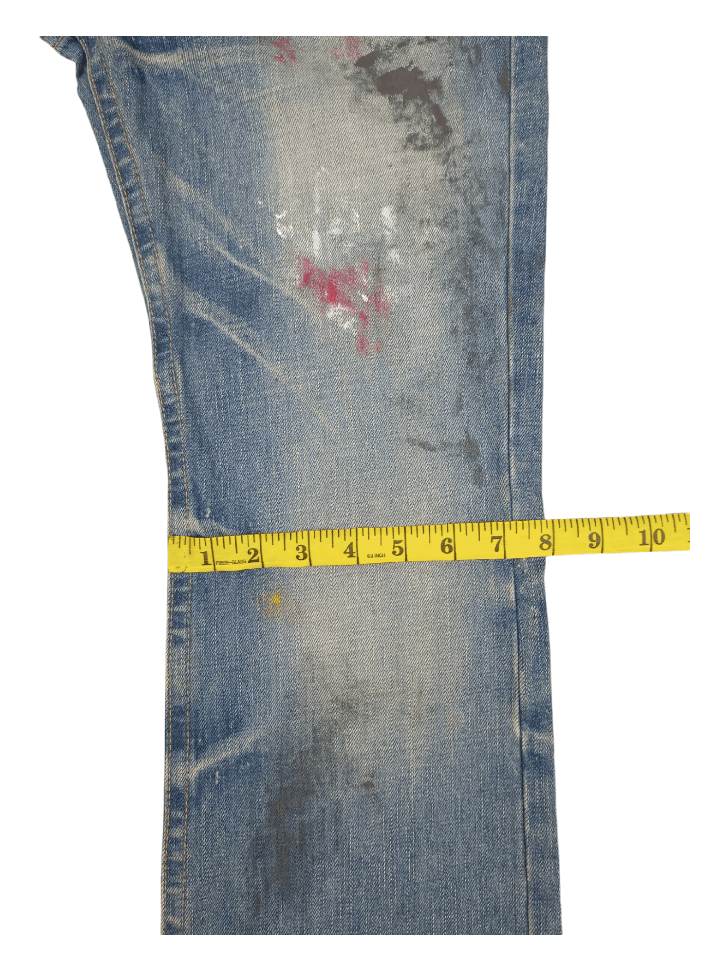Japanese Brand Rattle Trap Paint Skin Mud Max Minimalist Flare Denim Size US 28 / EU 44 - 23 Thumbnail